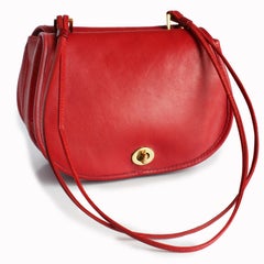 Bonnie Cashin for Coach Bag 2-in-1 Shoulder Pouch Rare Red Leather 1970s HTF