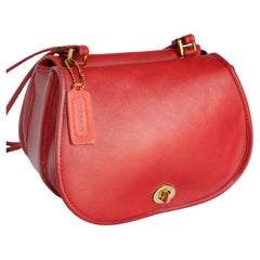 Bonnie Cashin für Coach Tasche 2-in-1 Umhängetasche aus seltenem rotem Leder 1970er HTF