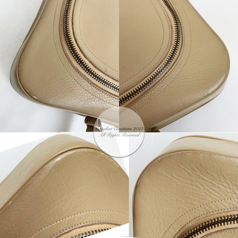Bonnie Cashin for Coach Bag Attache Tan Leather Cashin Carry Rare Vintage 60s For Sale 11