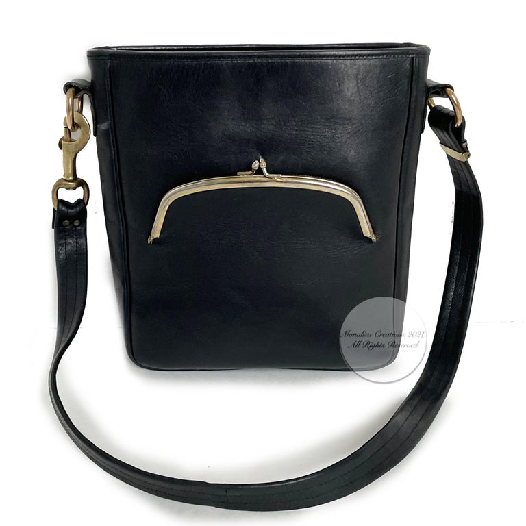 Authentic Coach Purse 6808 Black Leather Signature Canvas Soho Hobo Handbag  in 2023