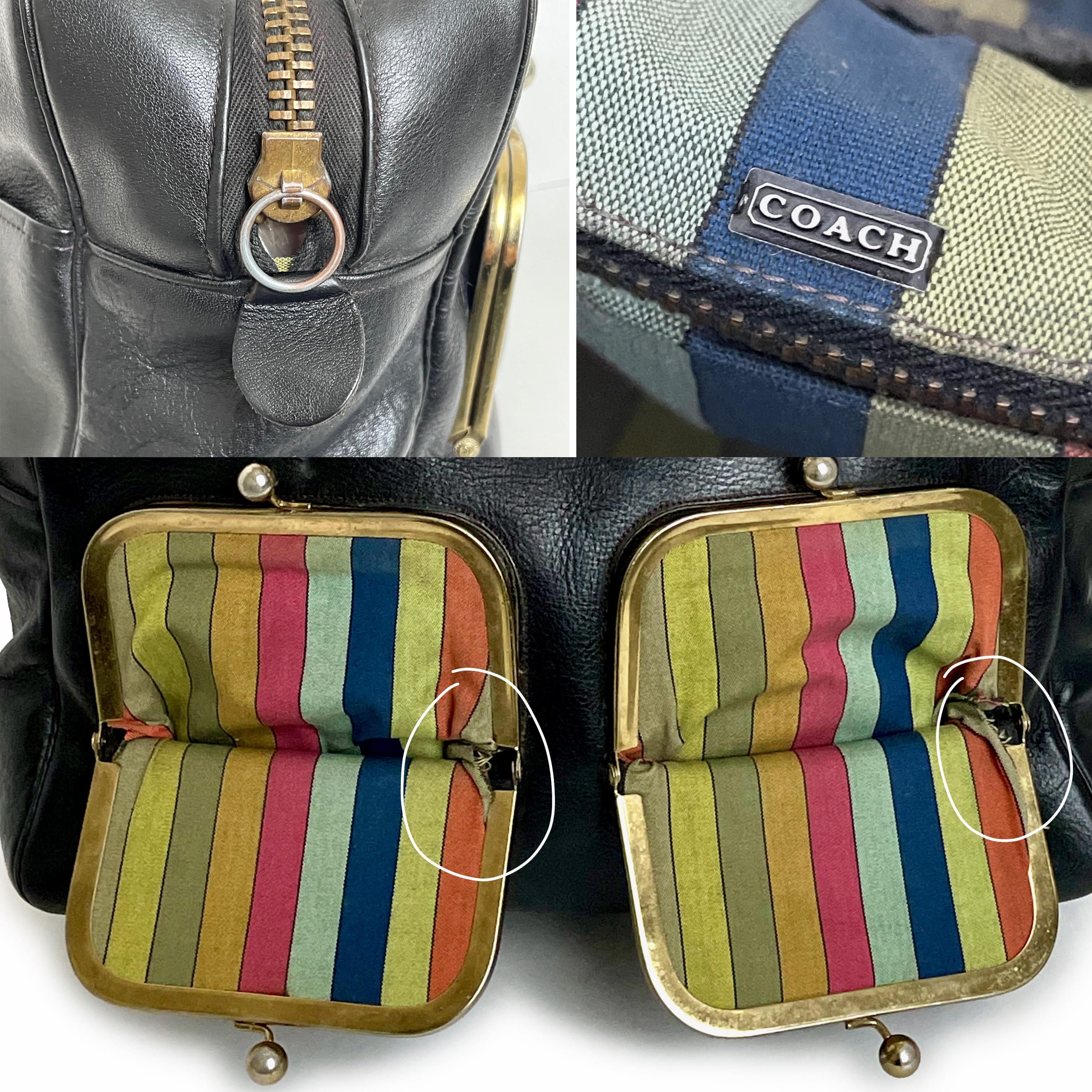 Bonnie Cashin for Coach Swagger Bag Travel Tote Duffel Black Leather Rare 1960s 3