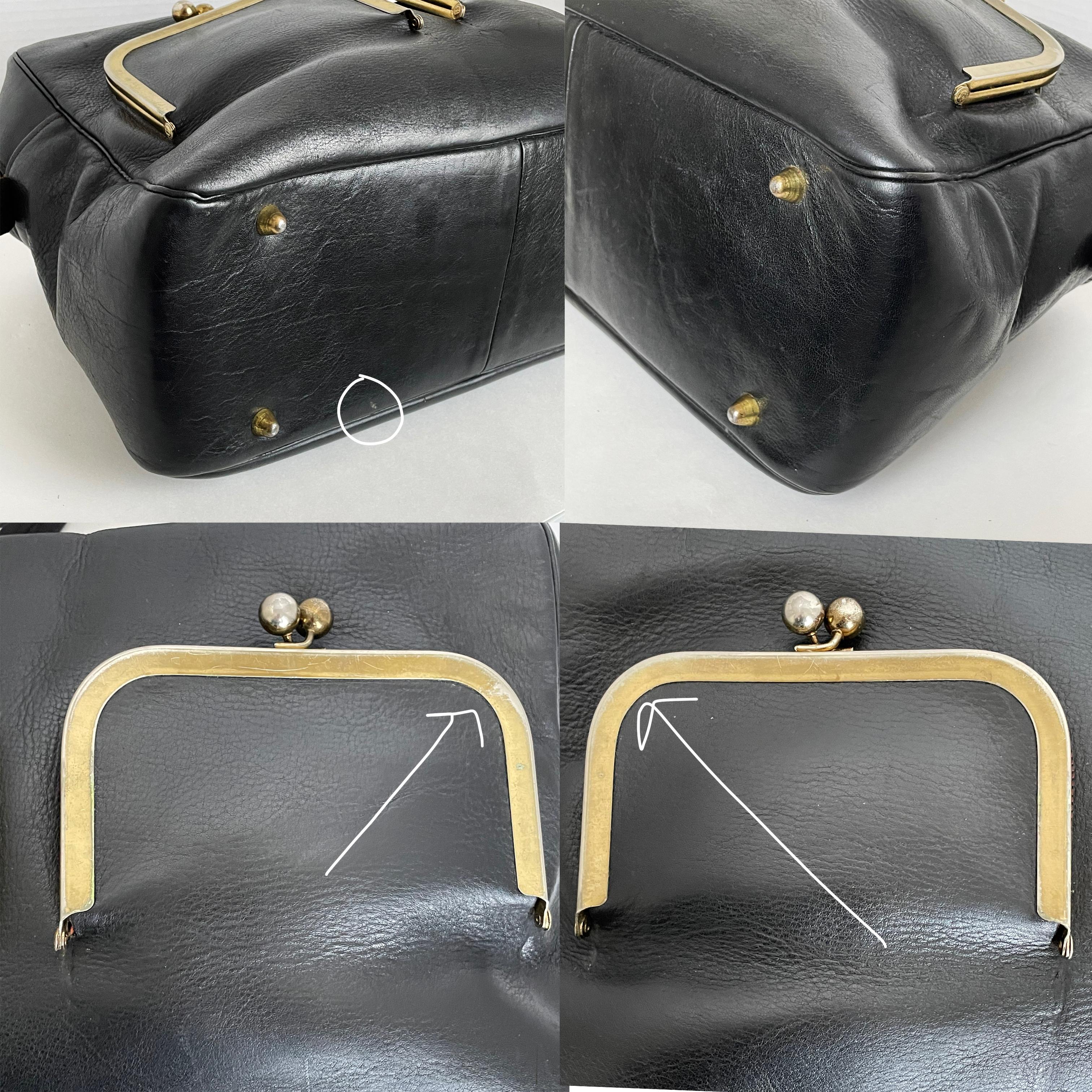Bonnie Cashin for Coach Swagger Bag Travel Tote Duffel Black Leather Rare 1960s 2
