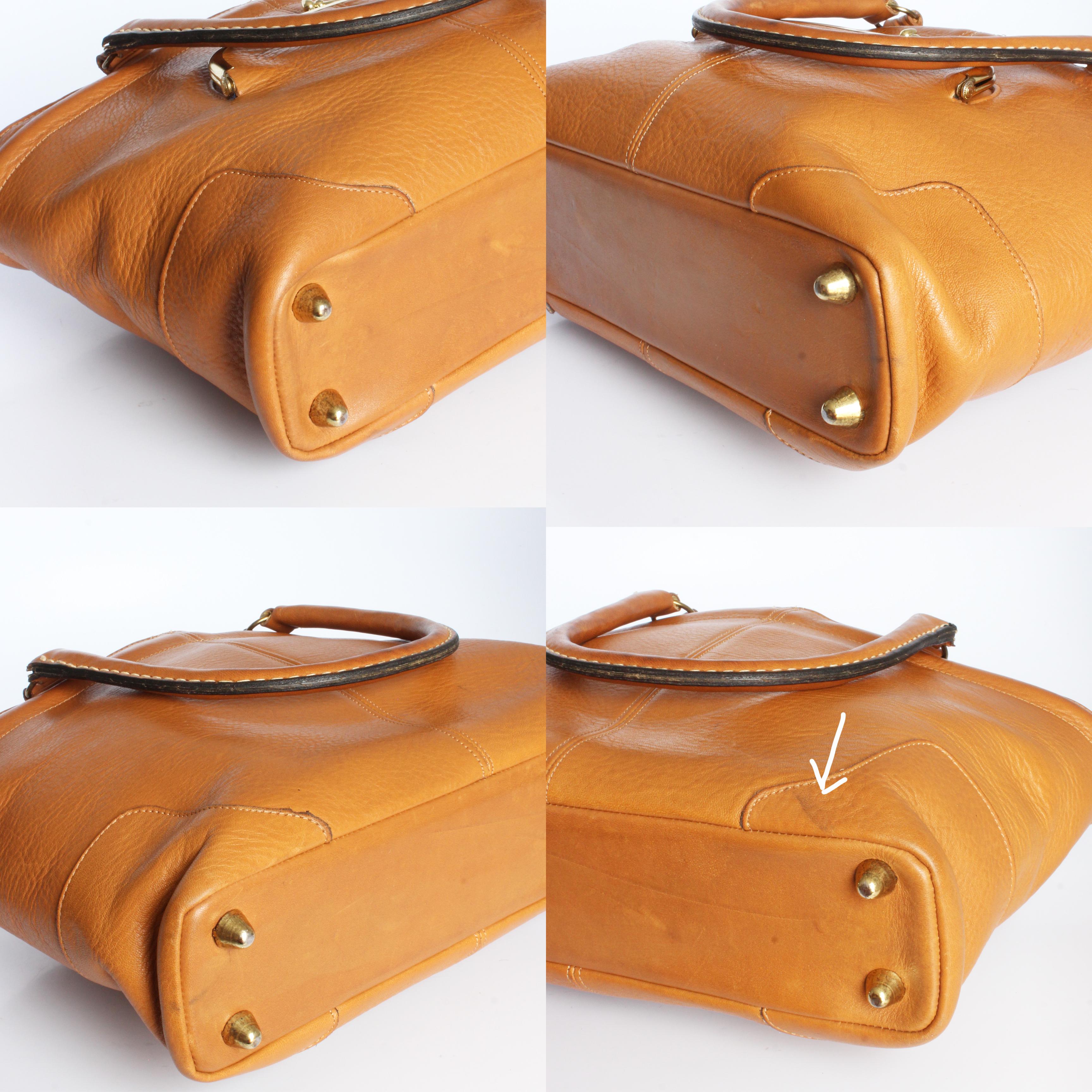 Bonnie Cashin for Coach Chunky Tote Bag Kisslock Tan Leather Vintage 1960s Rare For Sale 5