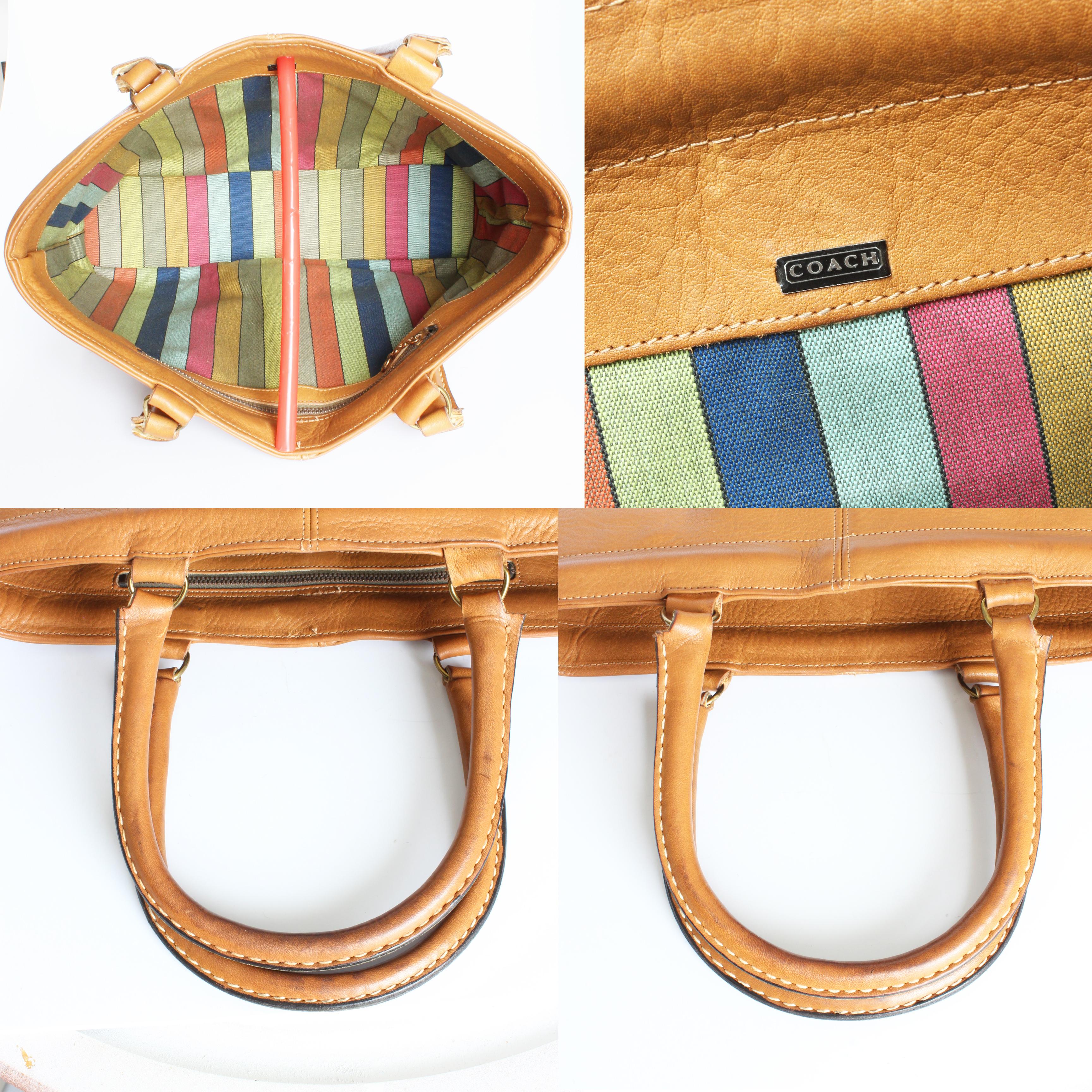 Bonnie Cashin for Coach Chunky Tote Bag Kisslock Tan Leather Vintage 1960s Rare For Sale 6
