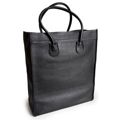 Bonnie Cashin for Coach Classic Shopping Tote Black Cowhide Leather Vintage 60s