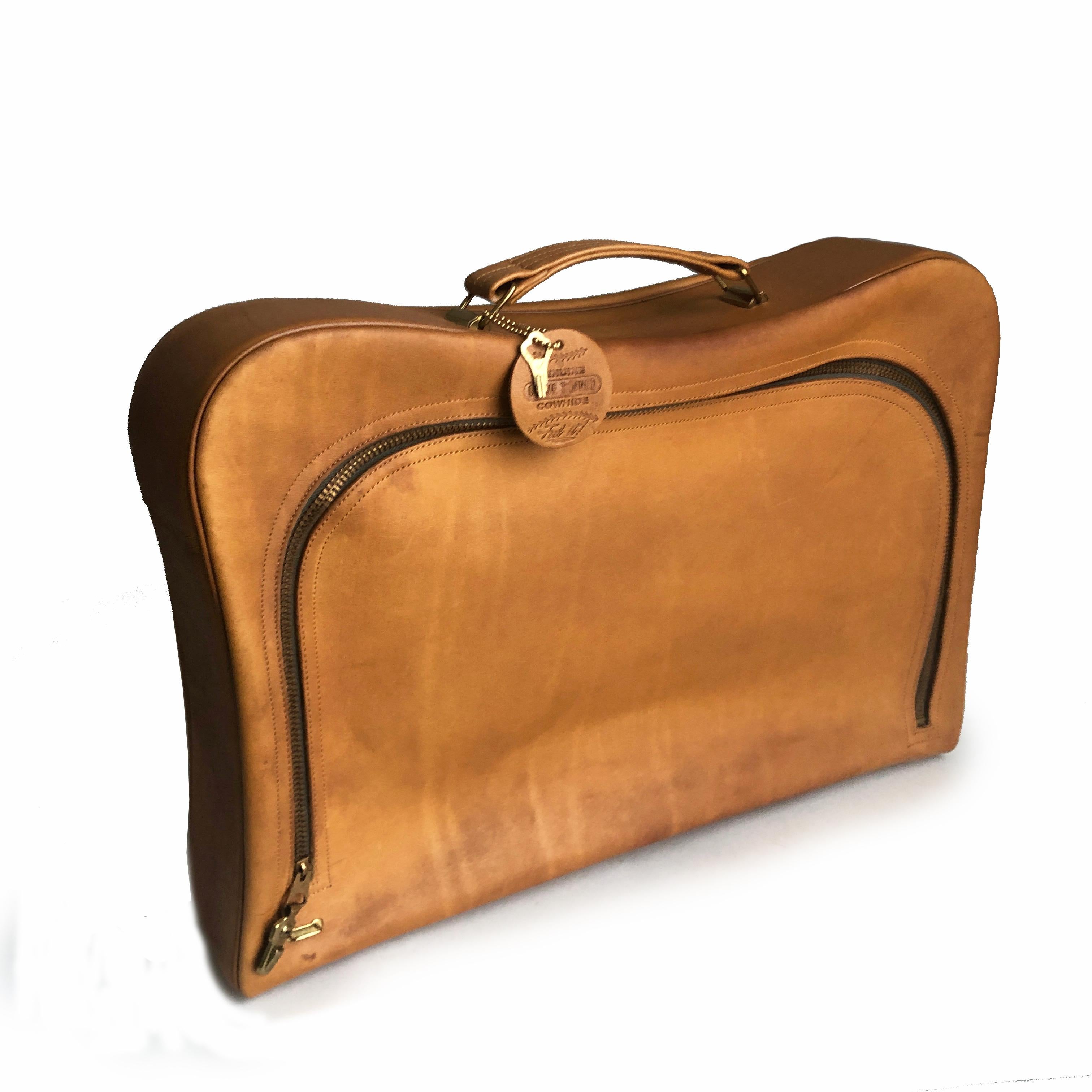 Brown Bonnie Cashin for Coach Diplomat Attache Briefcase with Rare Baseball Tag 1960s