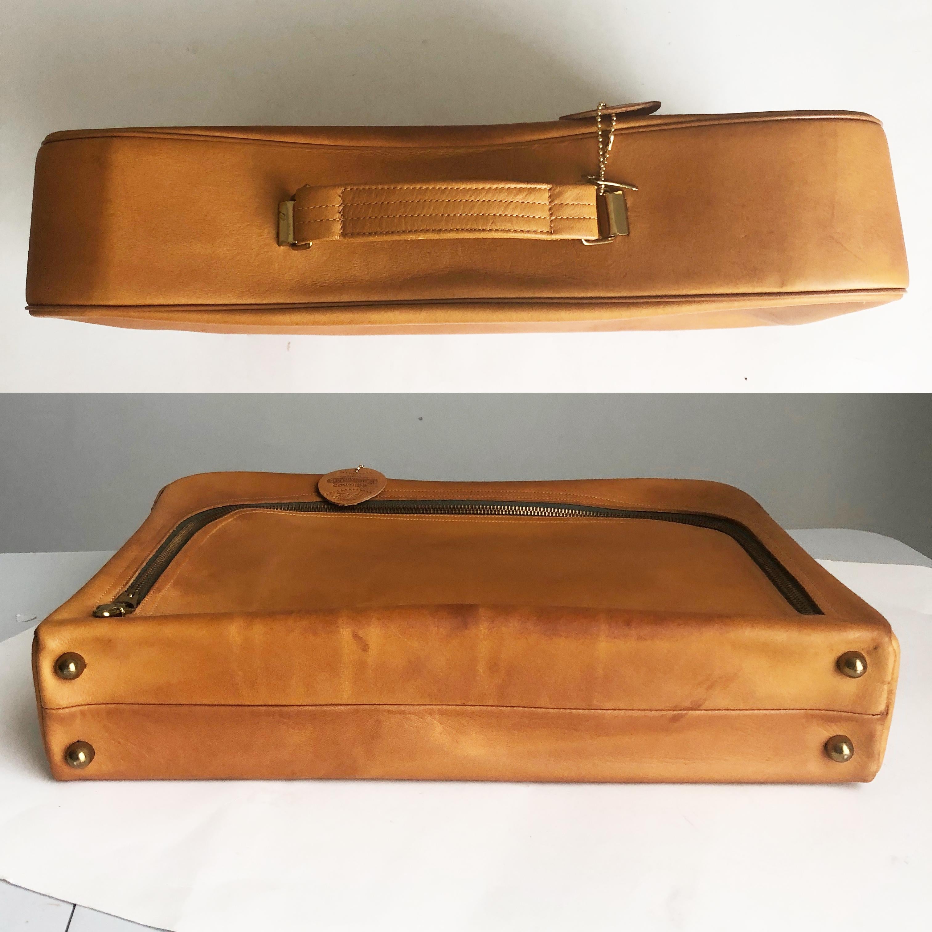 Bonnie Cashin for Coach Diplomat Attache Briefcase with Rare Baseball Tag 1960s In Good Condition In Port Saint Lucie, FL