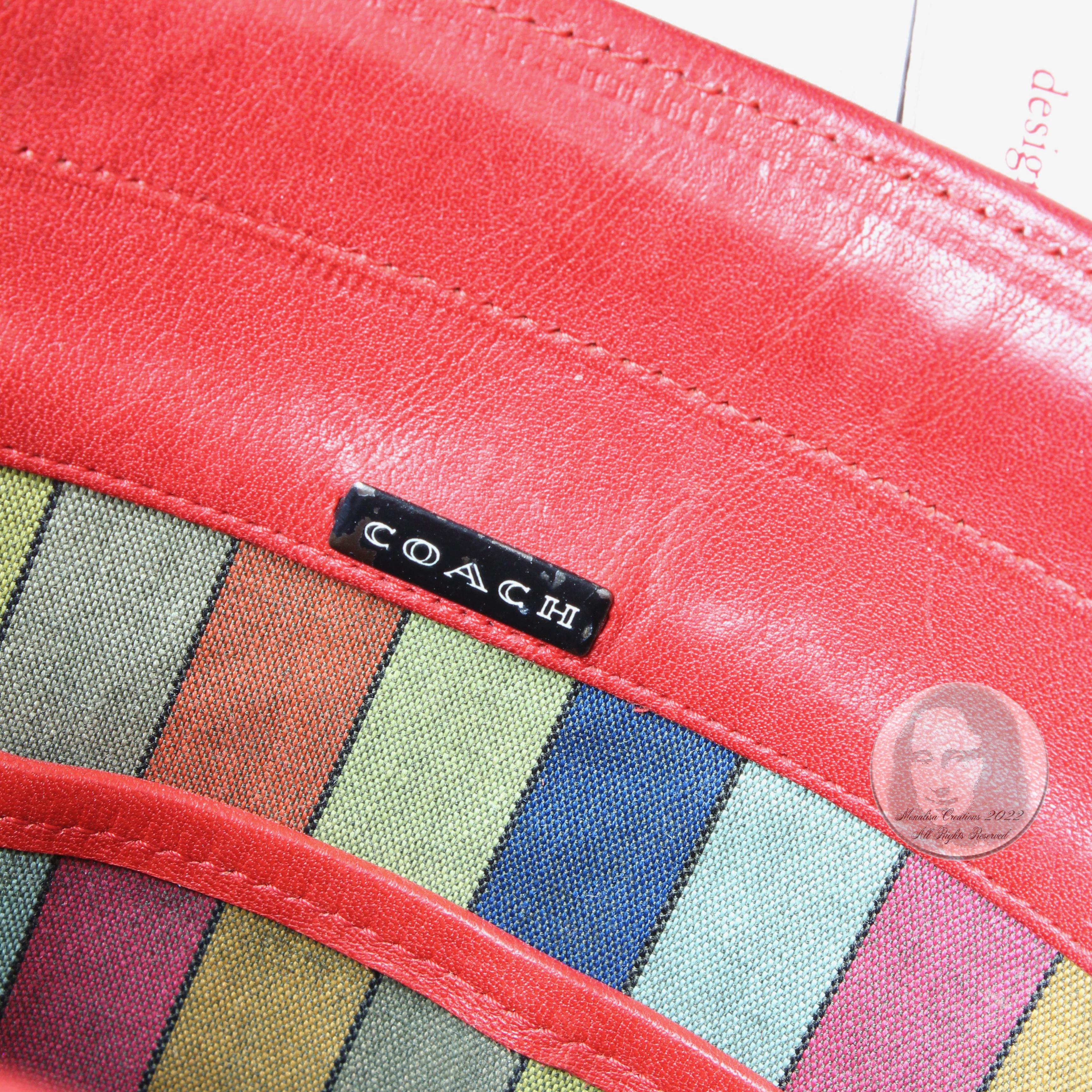 Bonnie Cashin for Coach Feed Bag Bucket Tote Red Leather Vintage 1960s Rare  5