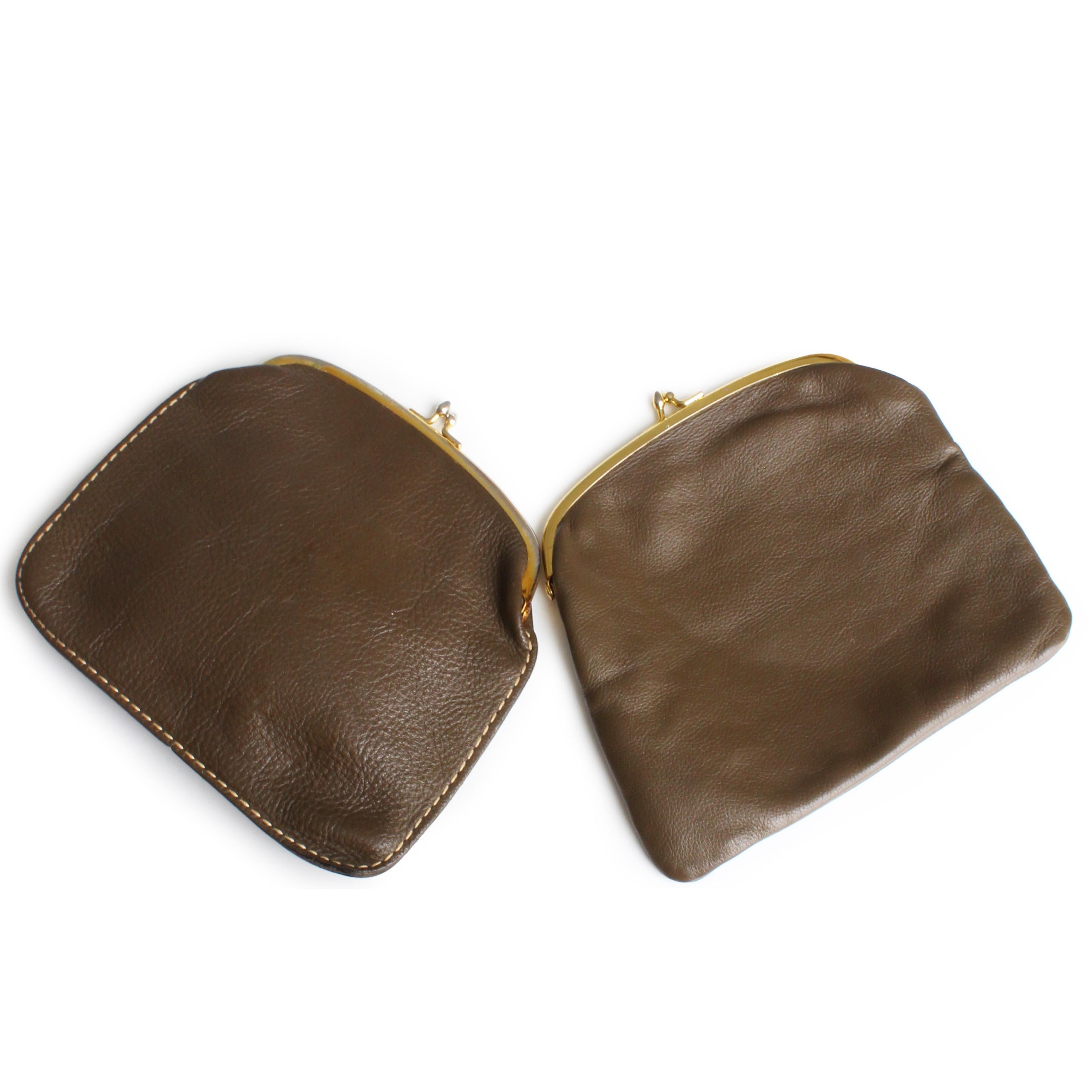Bonnie Cashin for Coach Foldover Purse 60s Cashin Carry Mocha Leather Rare  For Sale 5