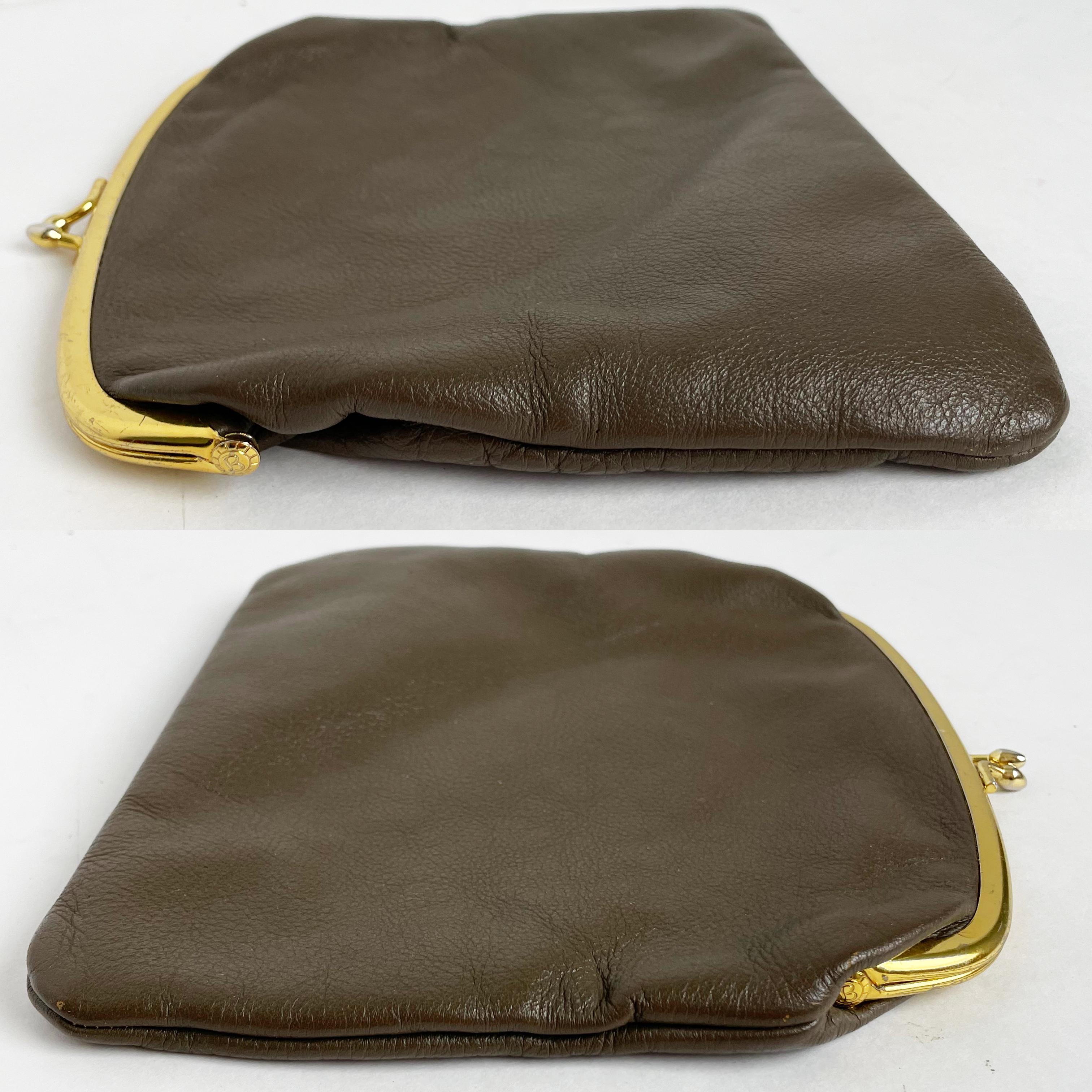 Bonnie Cashin for Coach Foldover Purse 60s Cashin Carry Mocha Leather Rare  For Sale 3