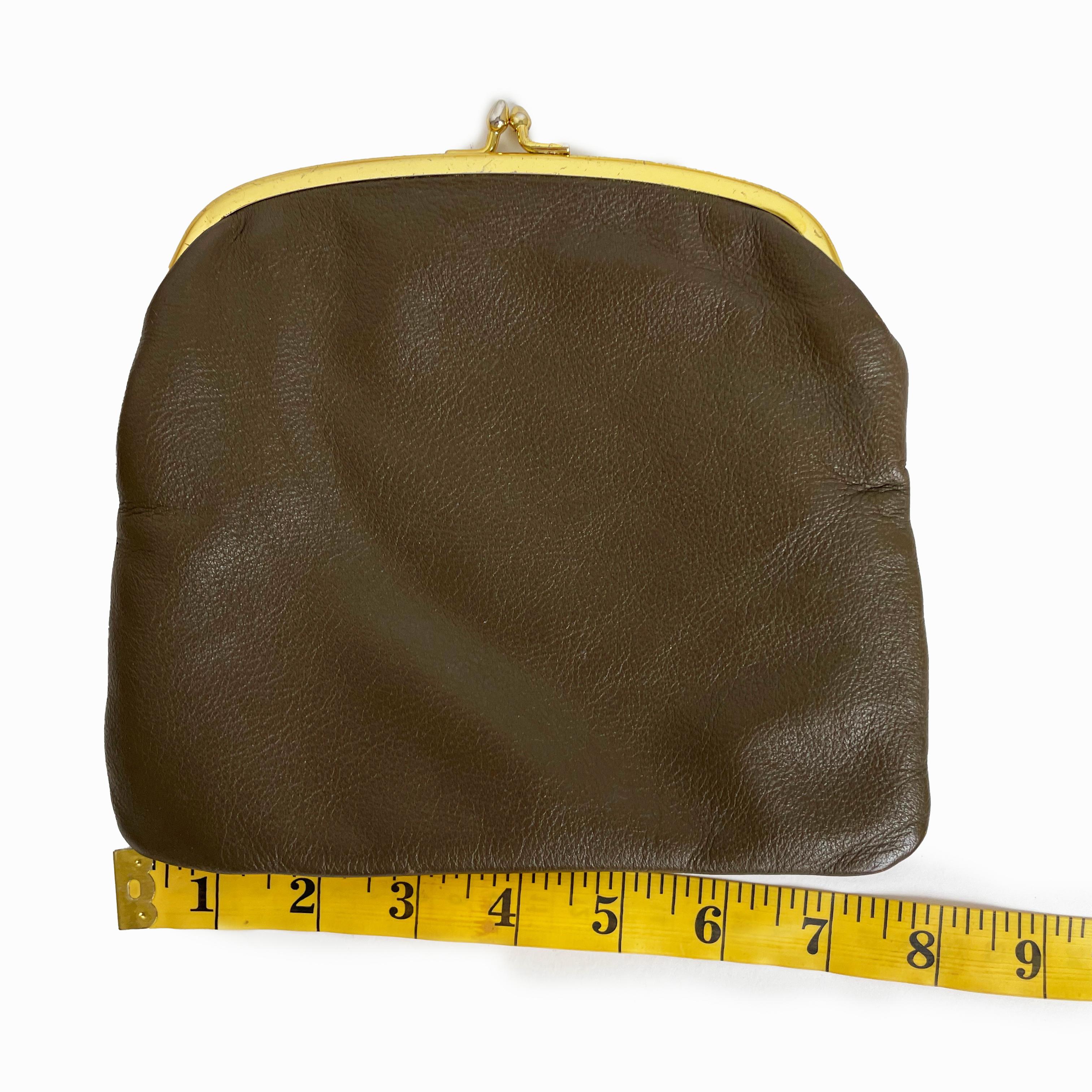 Women's or Men's Bonnie Cashin for Coach Foldover Purse 60s Cashin Carry Mocha Leather Rare  For Sale