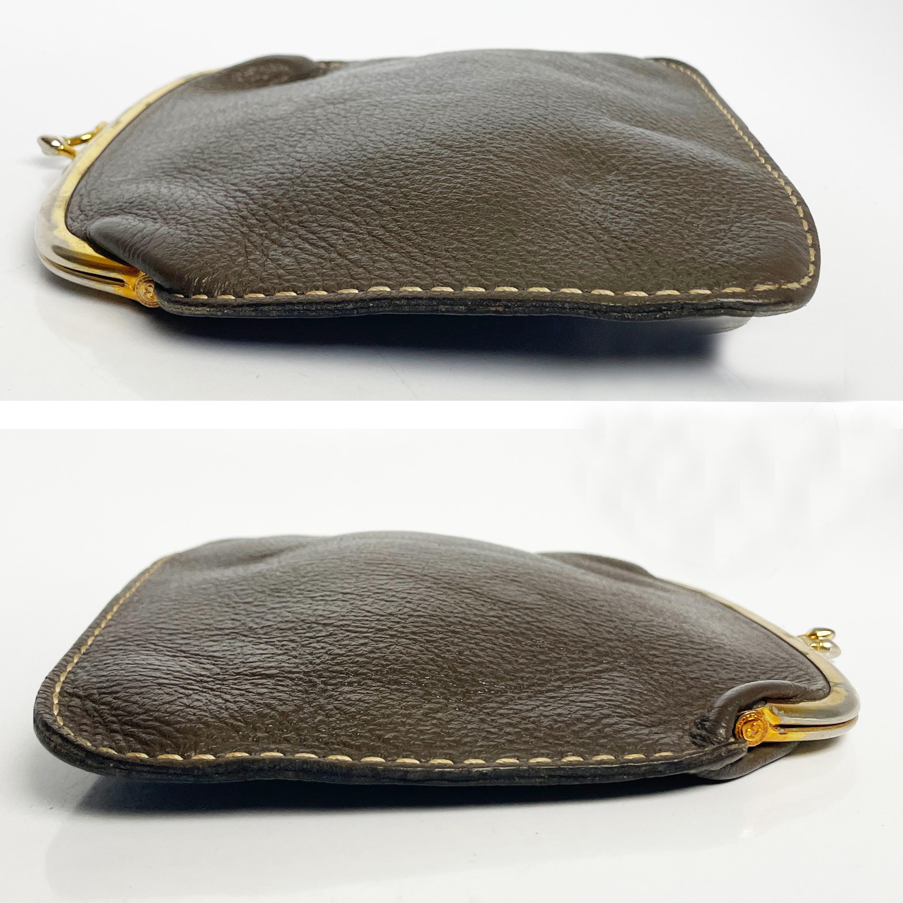 Bonnie Cashin for Coach Foldover Purse 60s Cashin Carry Olive Brown Leather Rare For Sale 3