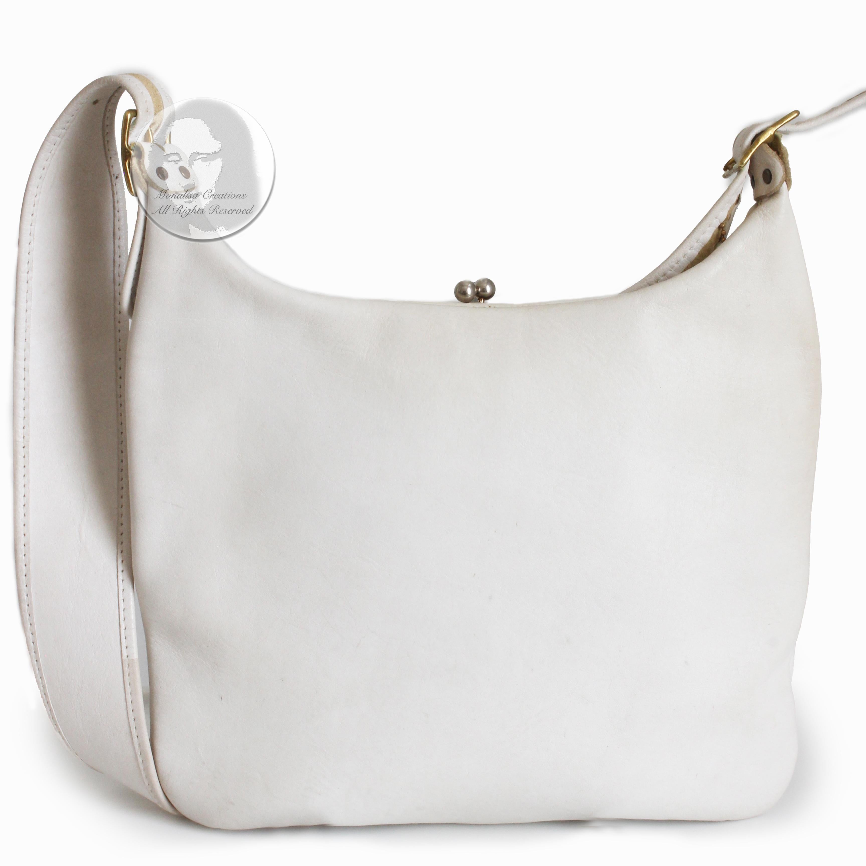 Bonnie Cashin for Coach Frame Bag Rare White Leather with Hang Tag Vintage 70s 2