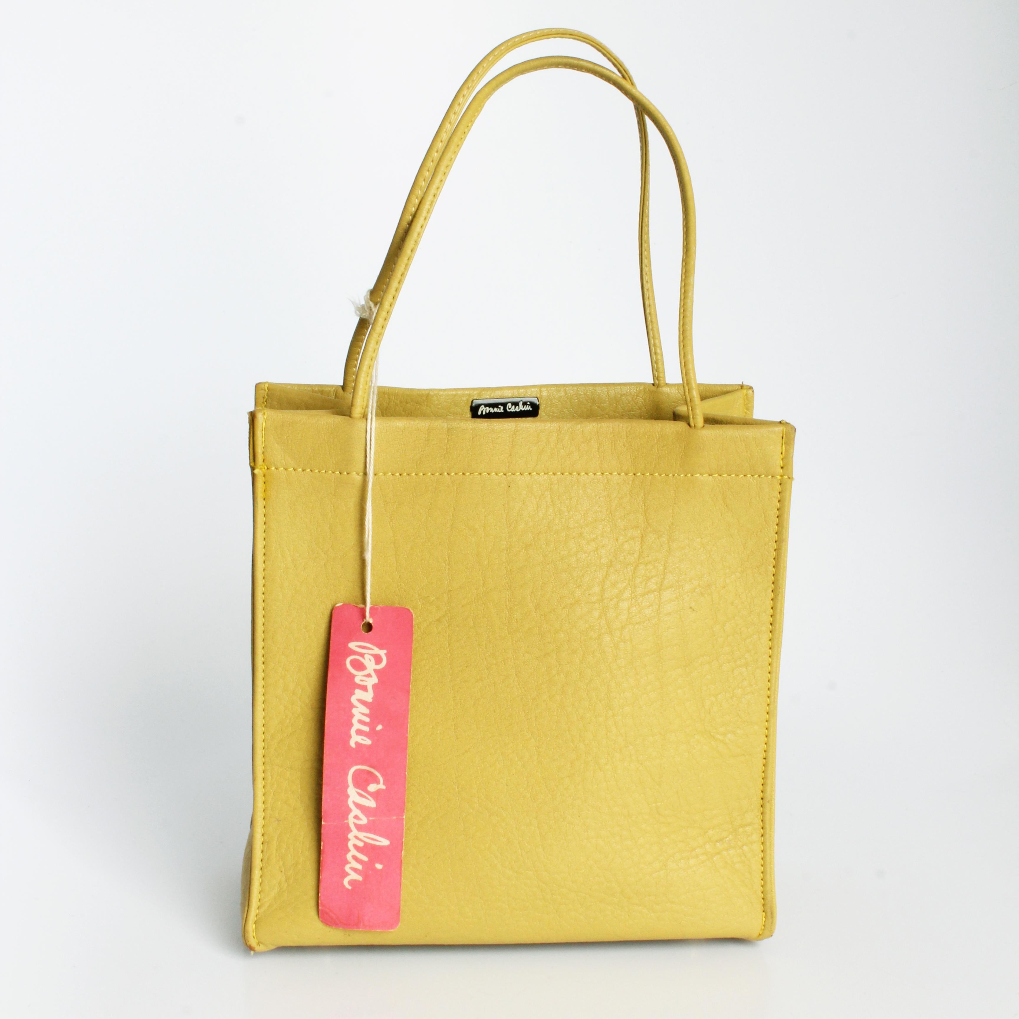 Yellow Bonnie Cashin for Coach Mini Tote Bag Mimosa Leather 1960s Vintage Rare For Sale