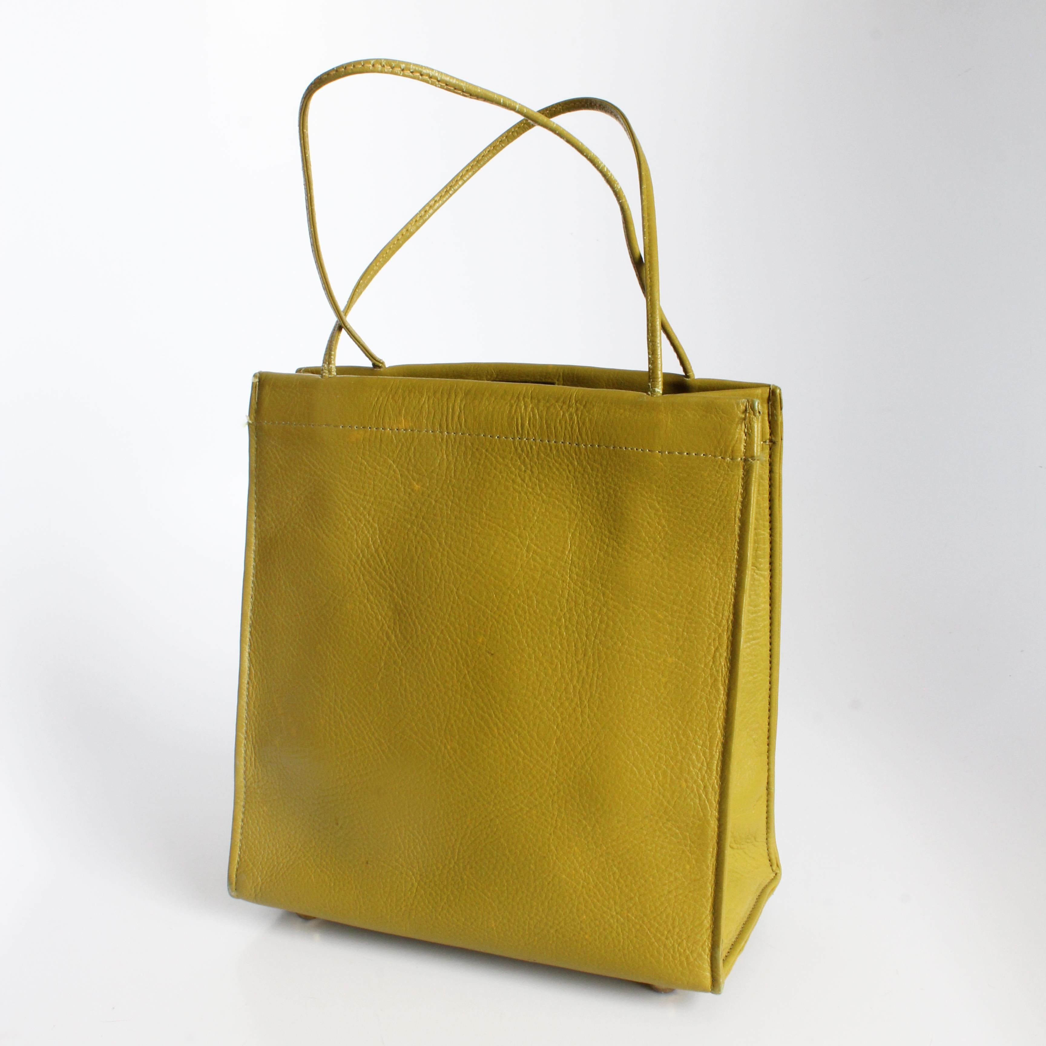 Bonnie Cashin for Coach Tiny Shopping Bag Tote Mimosa Leather Rare Vintage 1960s For Sale 2