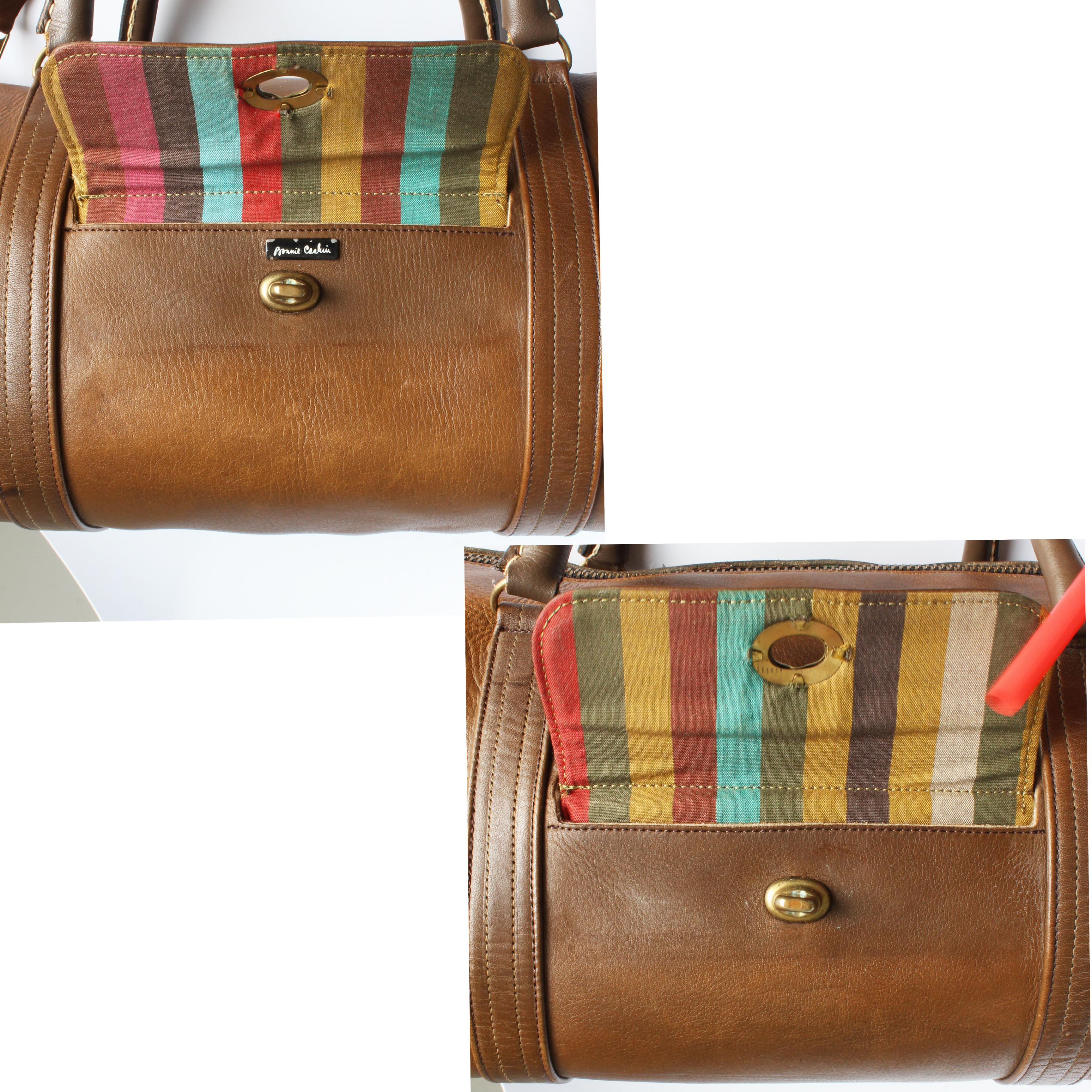 Bonnie Cashin for Coach Safari Bag Duffle Tote Bag Turnlocks RARE Vintage 60s For Sale 6