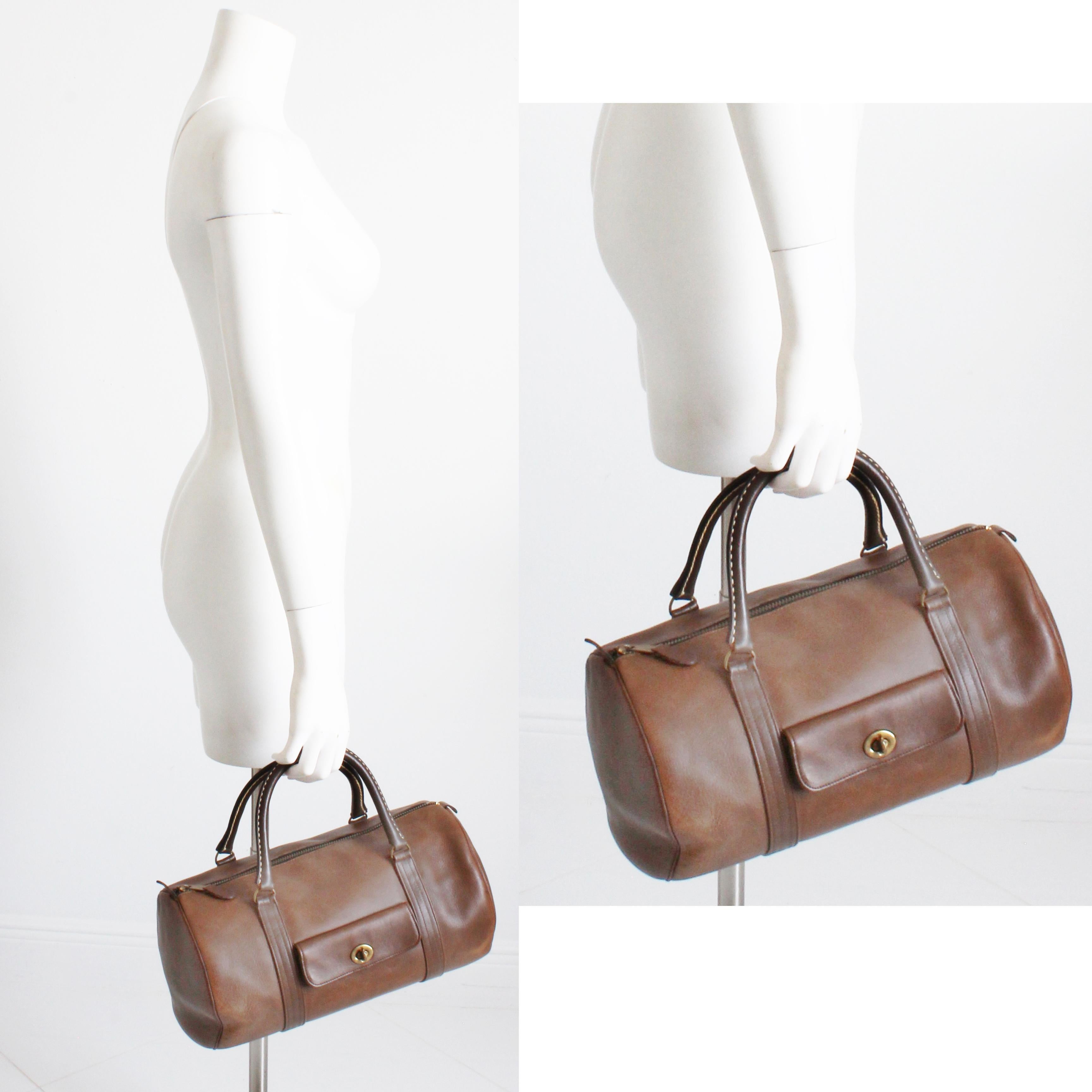 Women's or Men's Bonnie Cashin for Coach Safari Bag Duffle Tote Bag Turnlocks RARE Vintage 60s For Sale