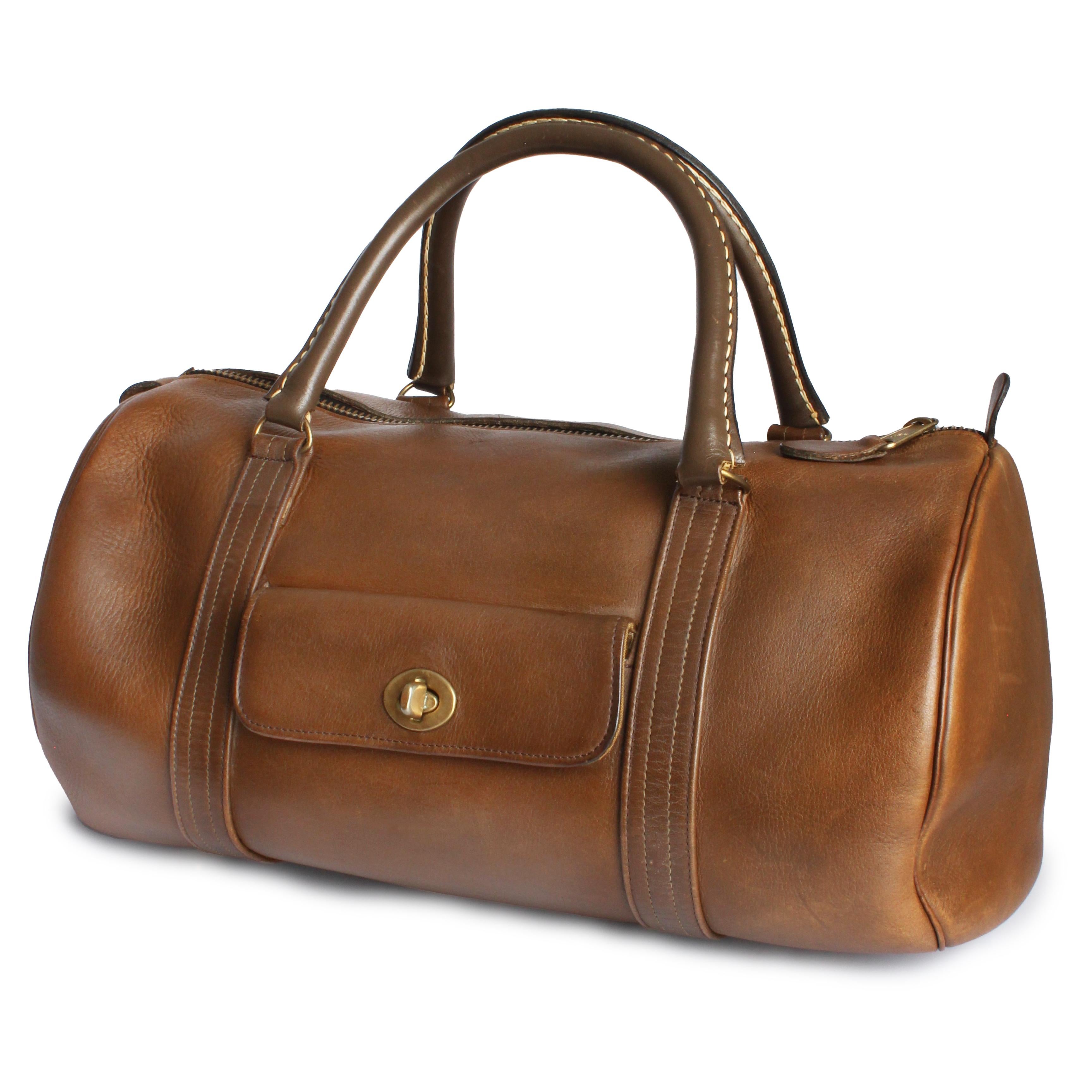 Bonnie Cashin for Coach Safari Bag Duffle Tote Bag Turnlocks RARE Vintage 60s For Sale 4