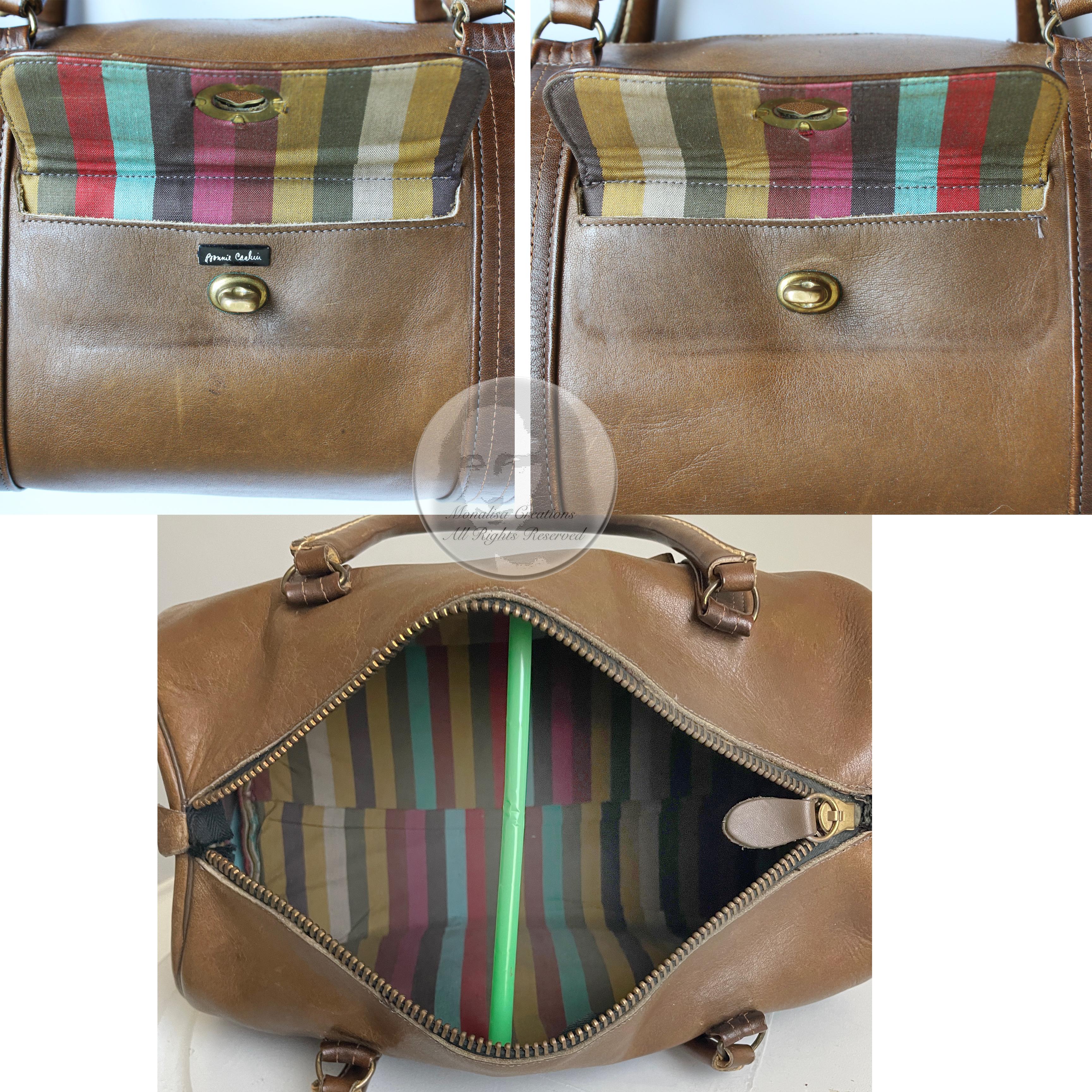 Bonnie Cashin for Coach Safari Bag Duffle Tote Tabac Leather Vintage 1960s Rare 5