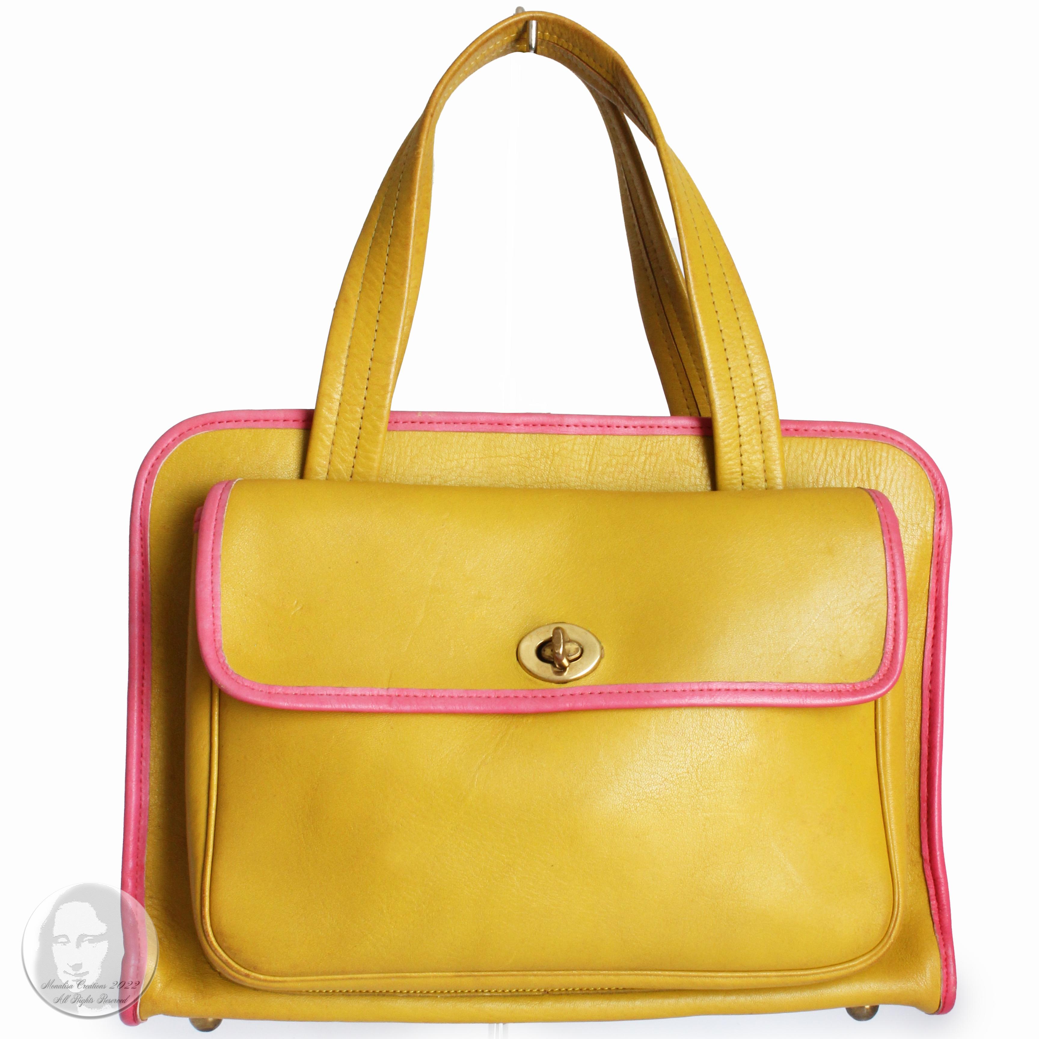 Authentic, preowned, vintage 60s Bonnie Cashin for Coach Safari Bag or Double Turnlock Pocket Tote bag. A SUPER RARE BAG! 
