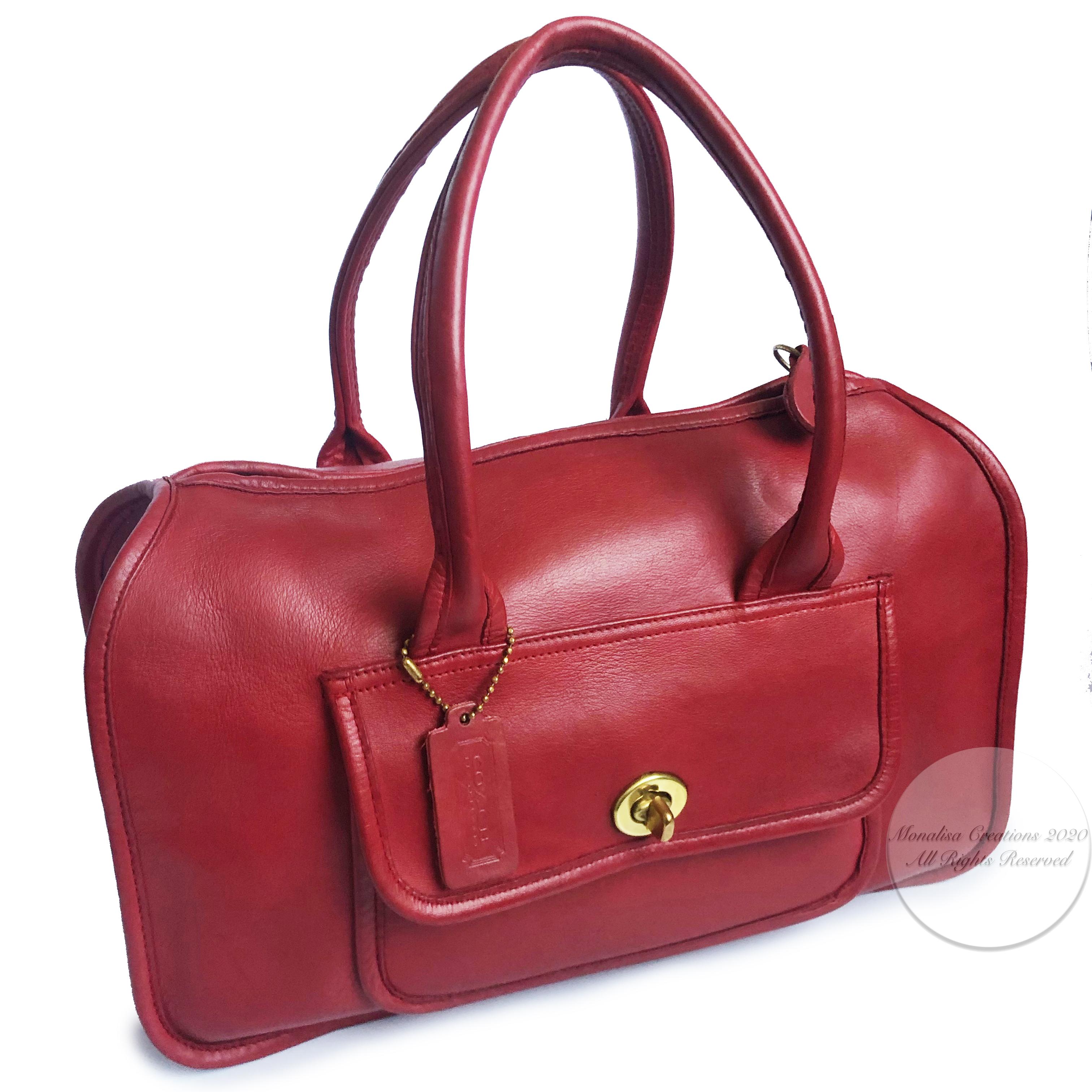 coach red tote