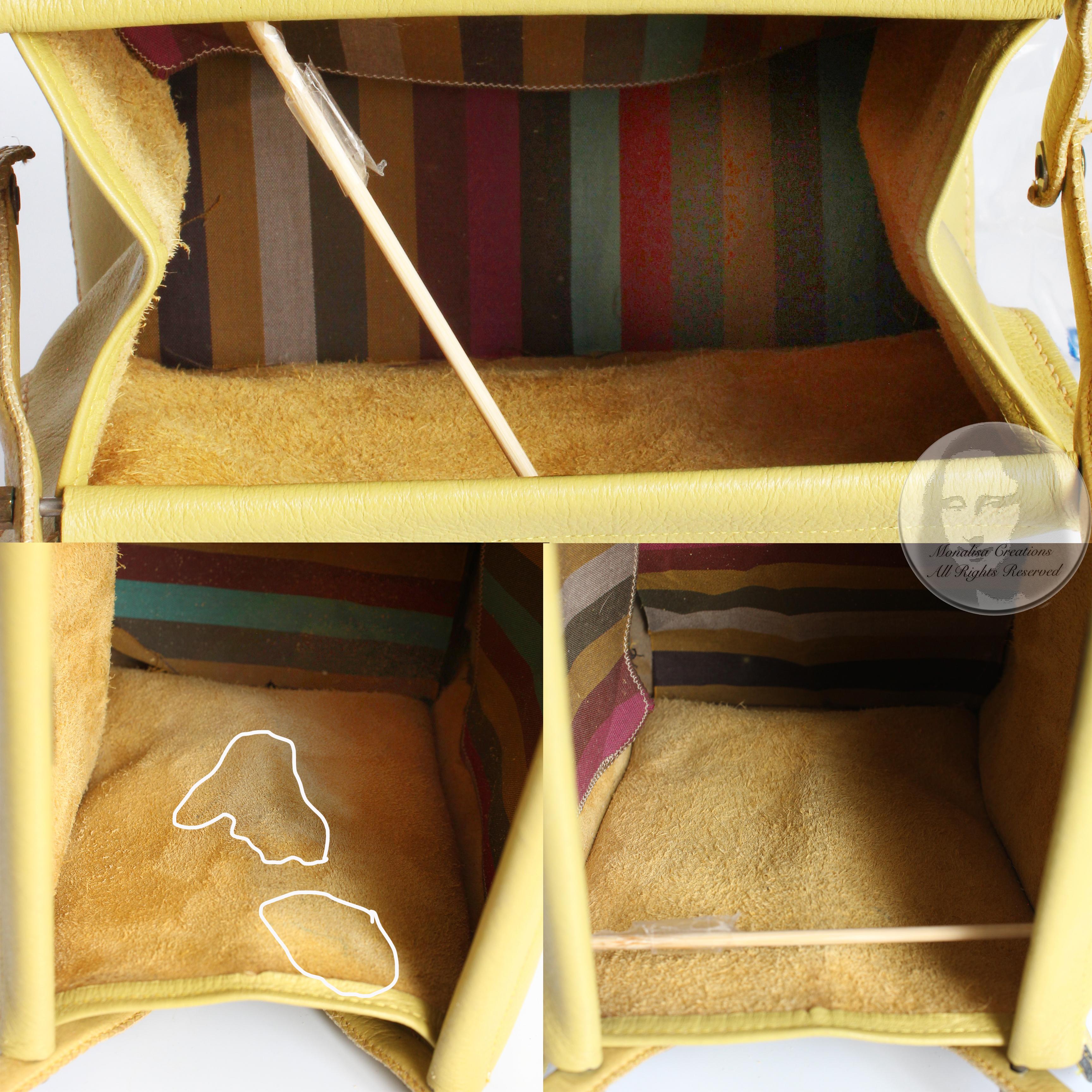 Bonnie Cashin for Coach Scissor Frame Tote Bag Mimosa Leather Rare Vintage 60s  5