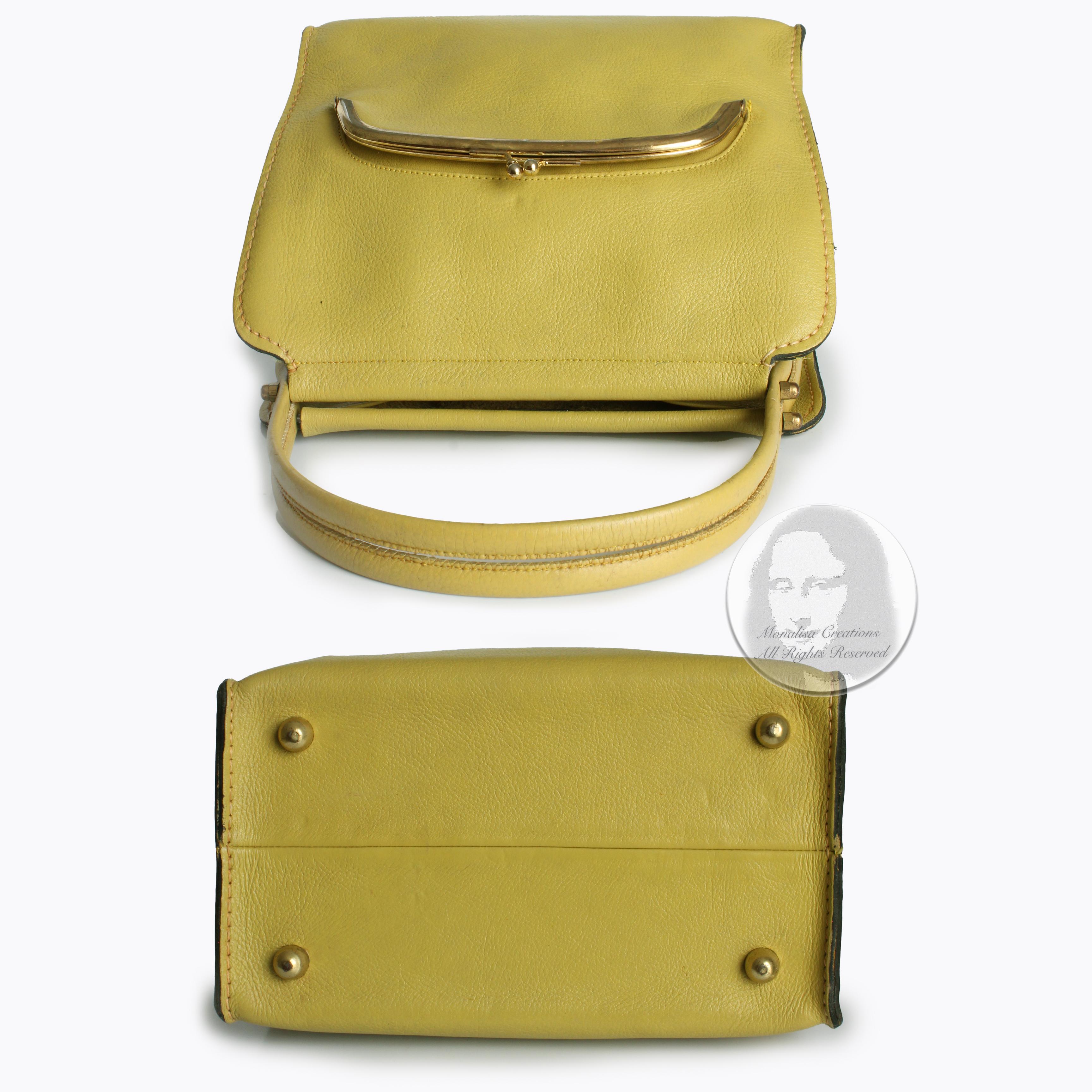Bonnie Cashin for Coach Scissor Frame Tote Bag Mimosa Leather Rare Vintage 60s  3