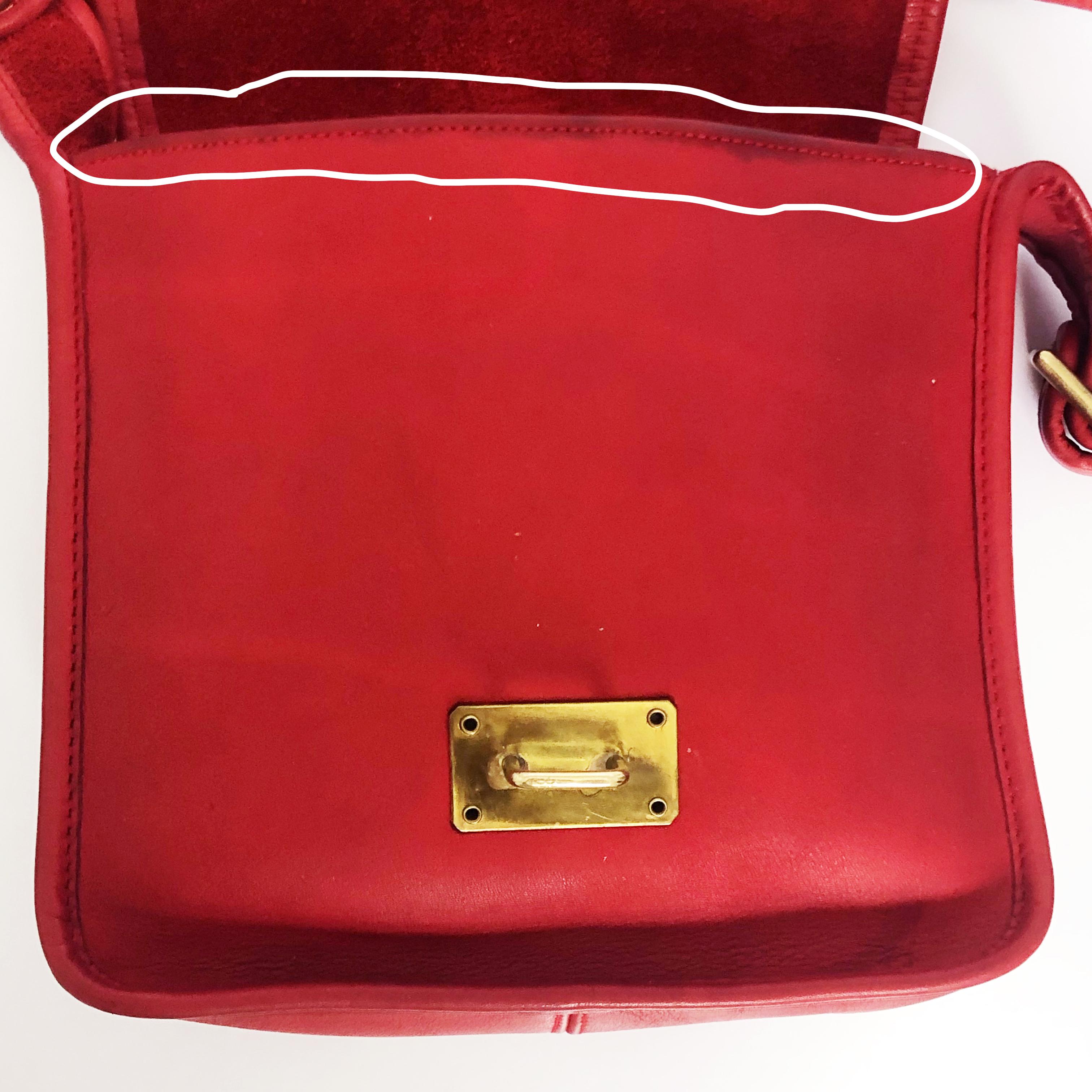 Bonnie Cashin for Coach Shoulder Bag with Hasp Lock Red Leather Vintage 70s Rare 1