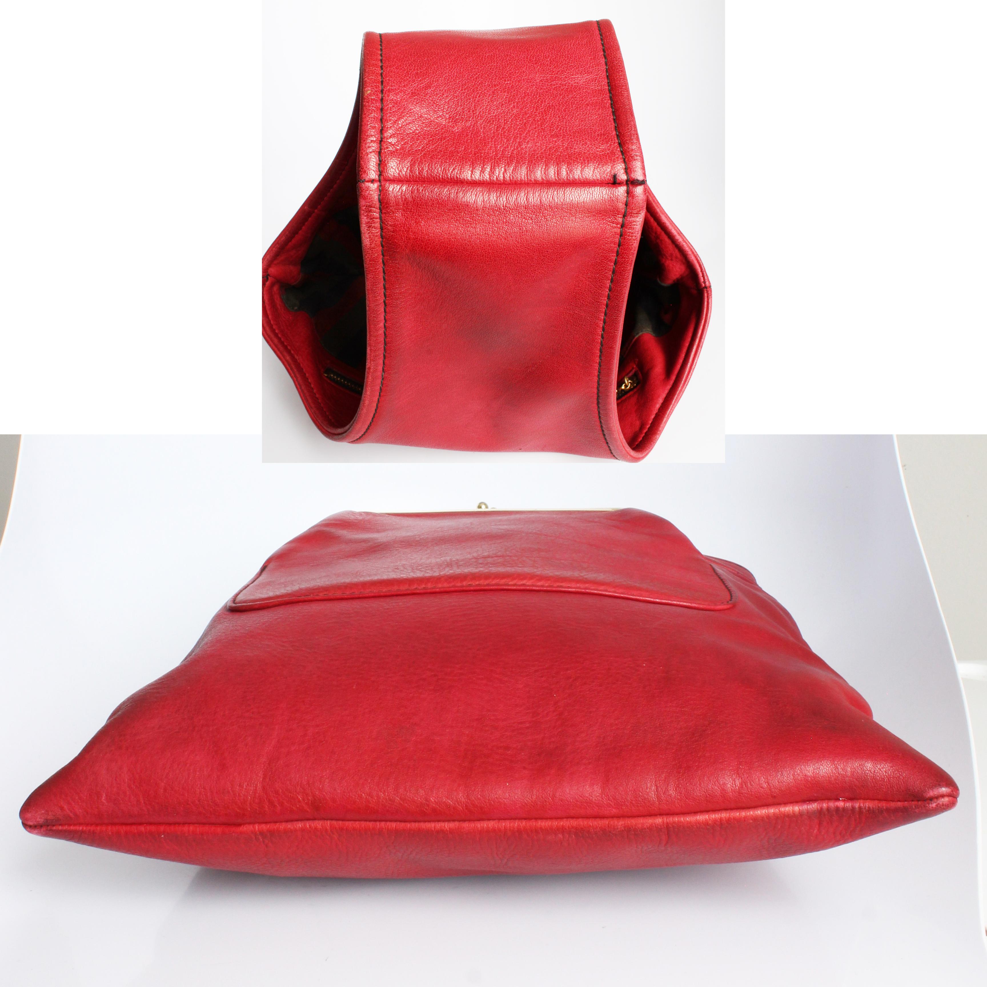 Bonnie Cashin for Coach Sling Bag Tote Dark Red Leather 60s Cashin Carry Rare For Sale 3
