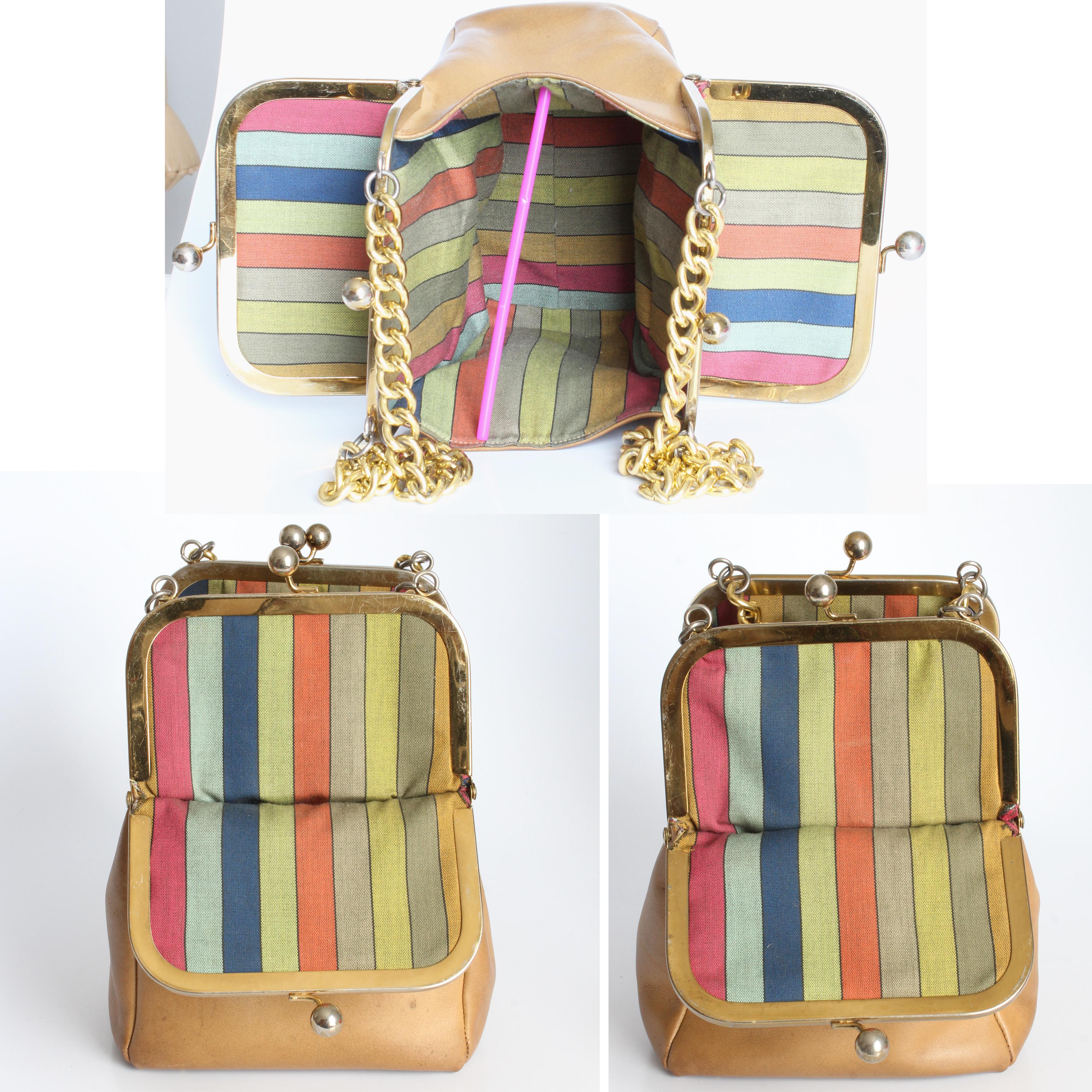 Petit sac fourre-tout à double tête Bonnie Cashin pour Coach Vintage 60s HTF en vente 6