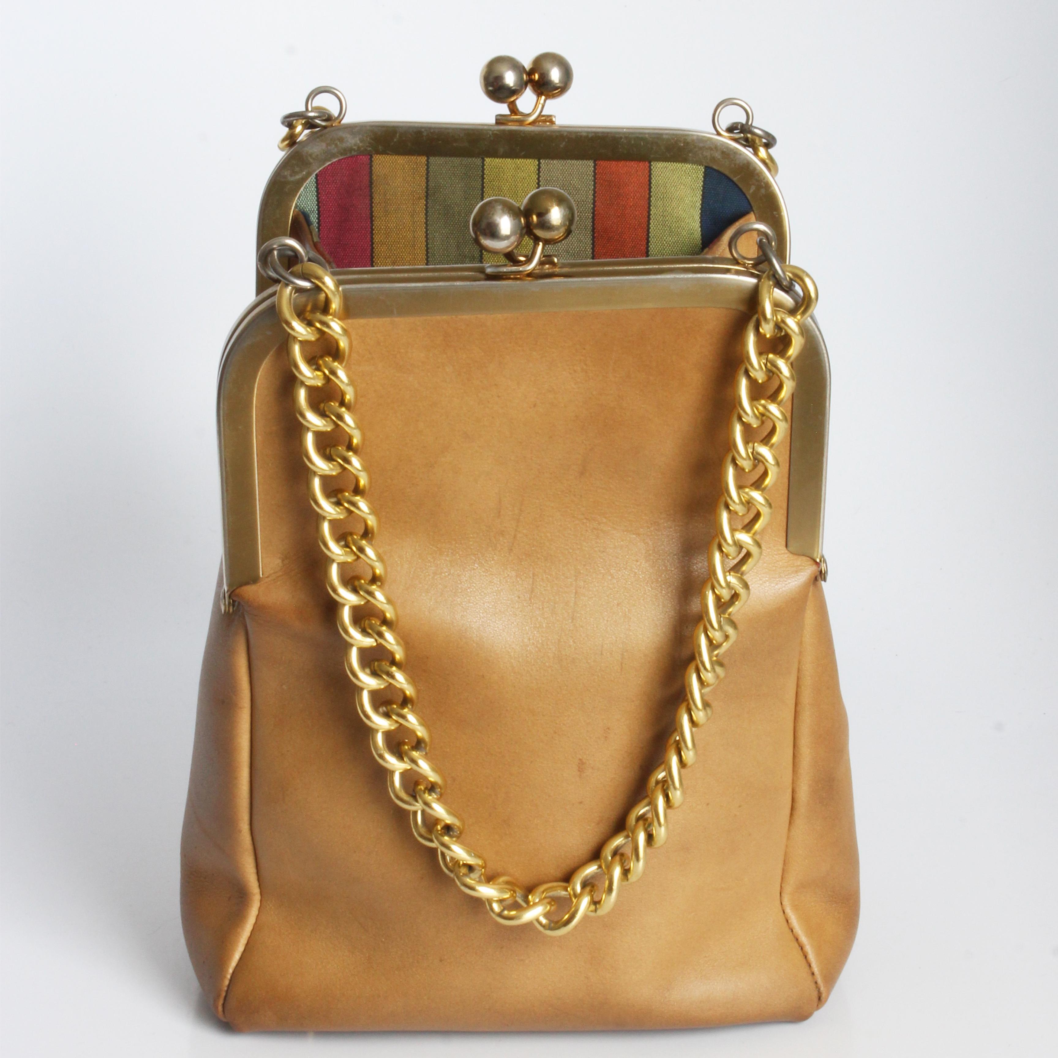 Petit sac fourre-tout à double tête Bonnie Cashin pour Coach Vintage 60s HTF Bon état - En vente à Port Saint Lucie, FL