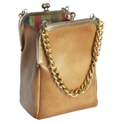 Bonnie Cashin for Coach Small Double Header Tote Bag Chain Strap Vintage 60s HTF