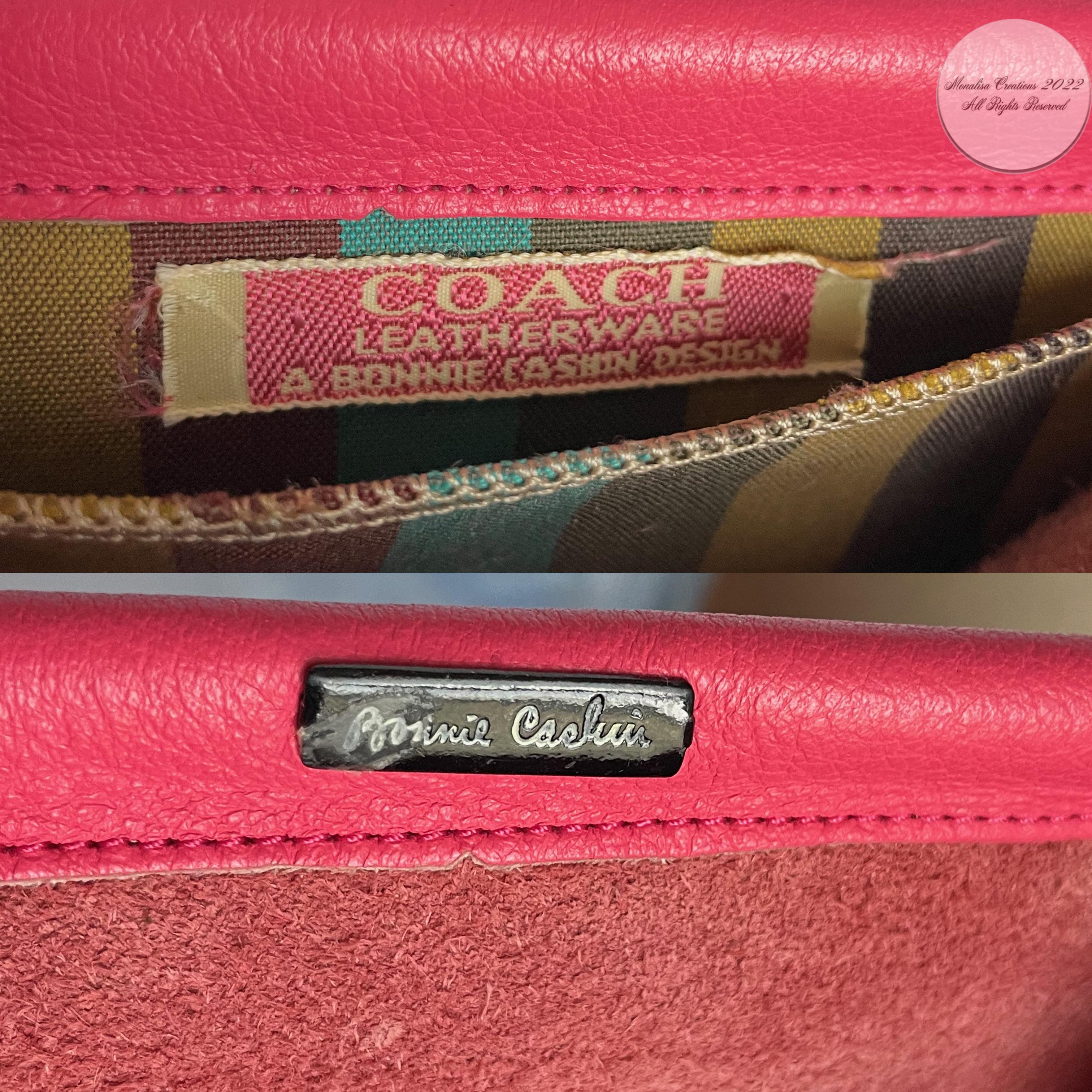 Bonnie Cashin for Coach Tote Bag Cashin Carry Scissor Frame Bag Pink Leather 60s 7