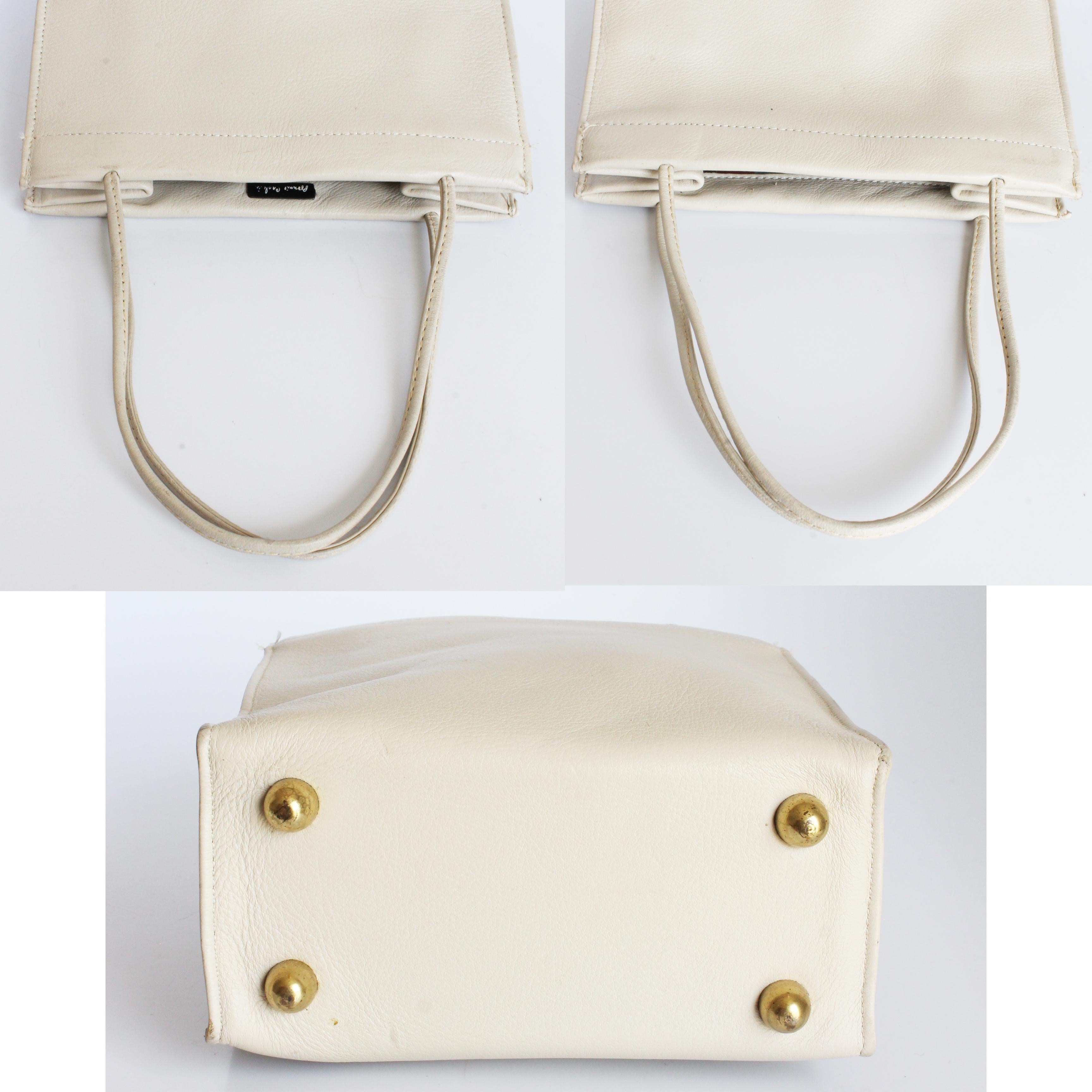 Bonnie Cashin para Coach Bolso Tote Tiny Shopping Bolso Bone Piel Raro Vintage años 60 en venta 5