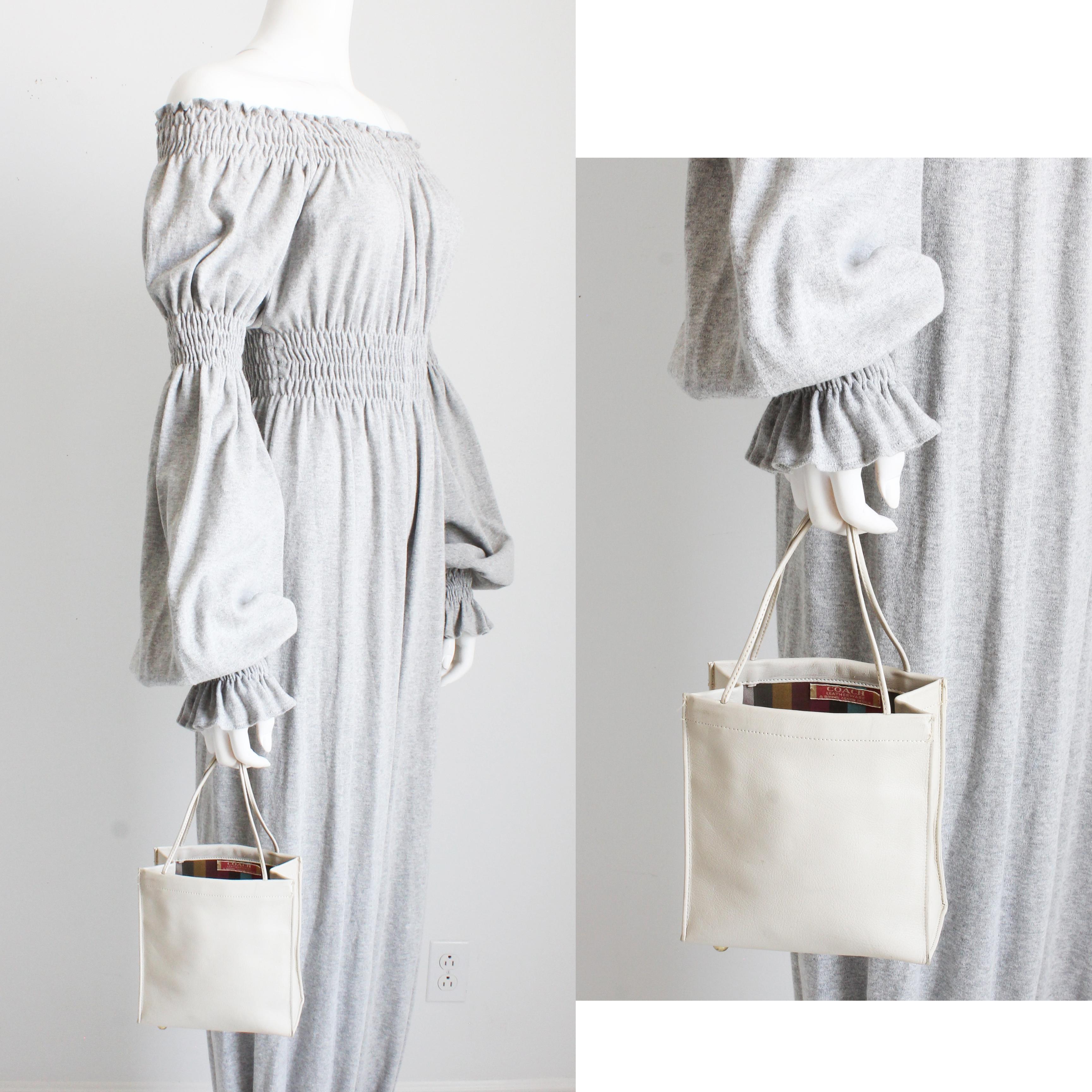 Bonnie Cashin para Coach Bolso Tote Tiny Shopping Bolso Bone Piel Raro Vintage años 60 Beige en venta