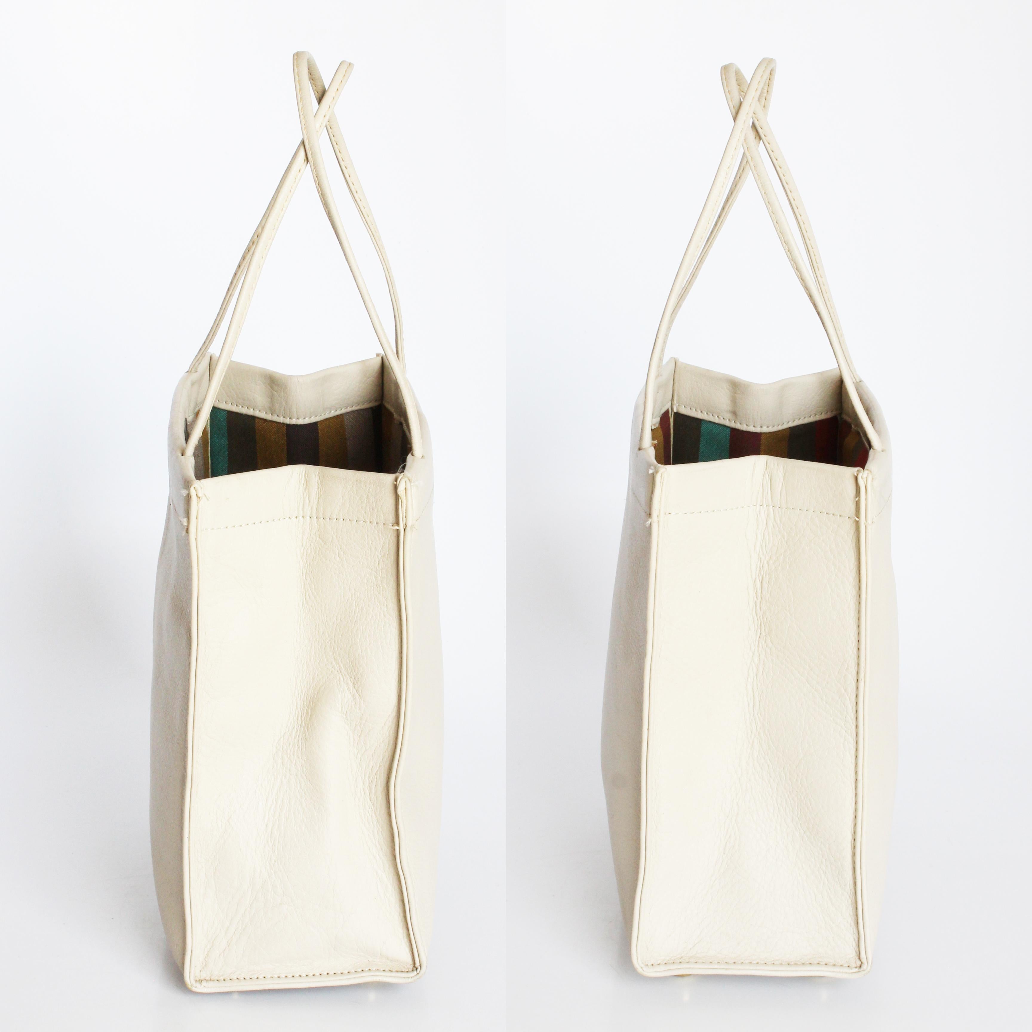 Bonnie Cashin para Coach Bolso Tote Tiny Shopping Bolso Bone Piel Raro Vintage años 60 en venta 1