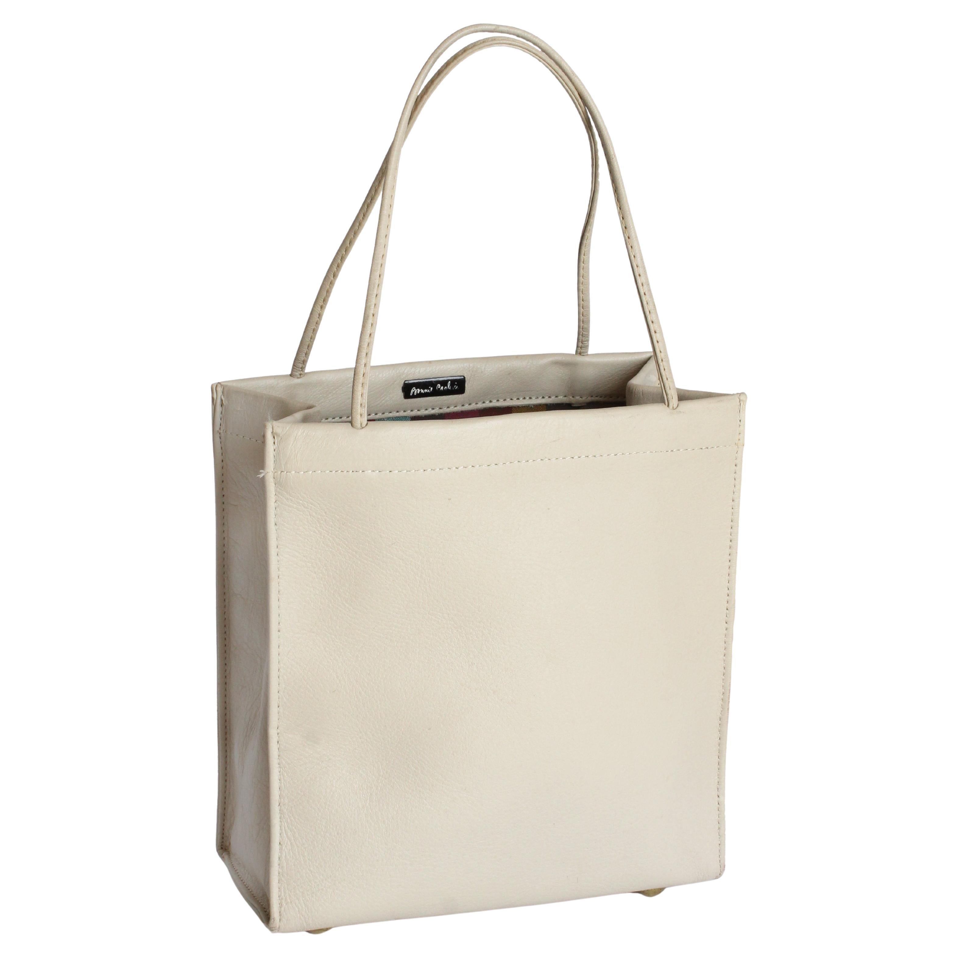 Bonnie Cashin para Coach Bolso Tote Tiny Shopping Bolso Bone Piel Raro Vintage años 60 en venta