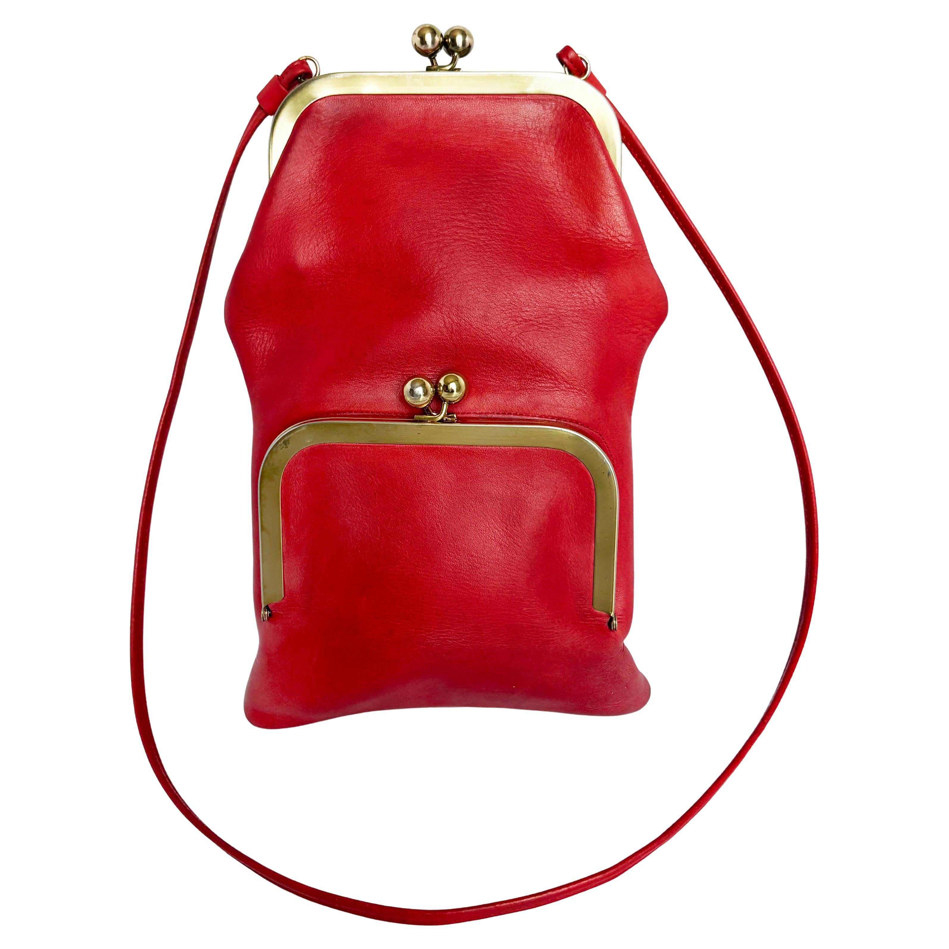 Bonnie Cashin for Coach Vintage Swinger Bag Red Leather Circa 1970s Crossbody