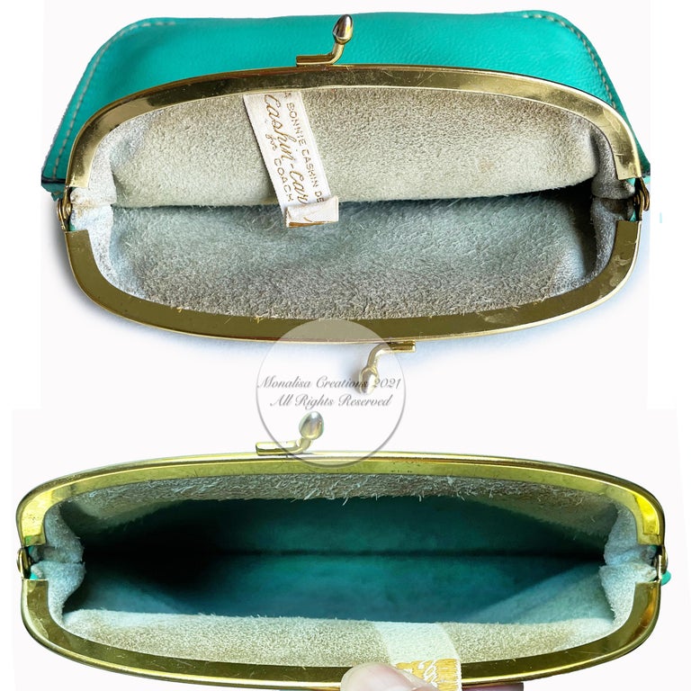 Bonnie Cashin for Coach Wallet Kiss Lock Leather Pouch Cashin Carry Vintage 60s For Sale 8