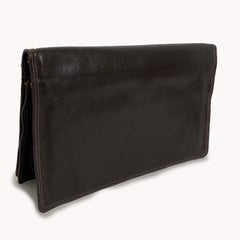 Bonnie Cashin for Meyers Oversized Clutch Bag Portfolio Brown Leather Vintage