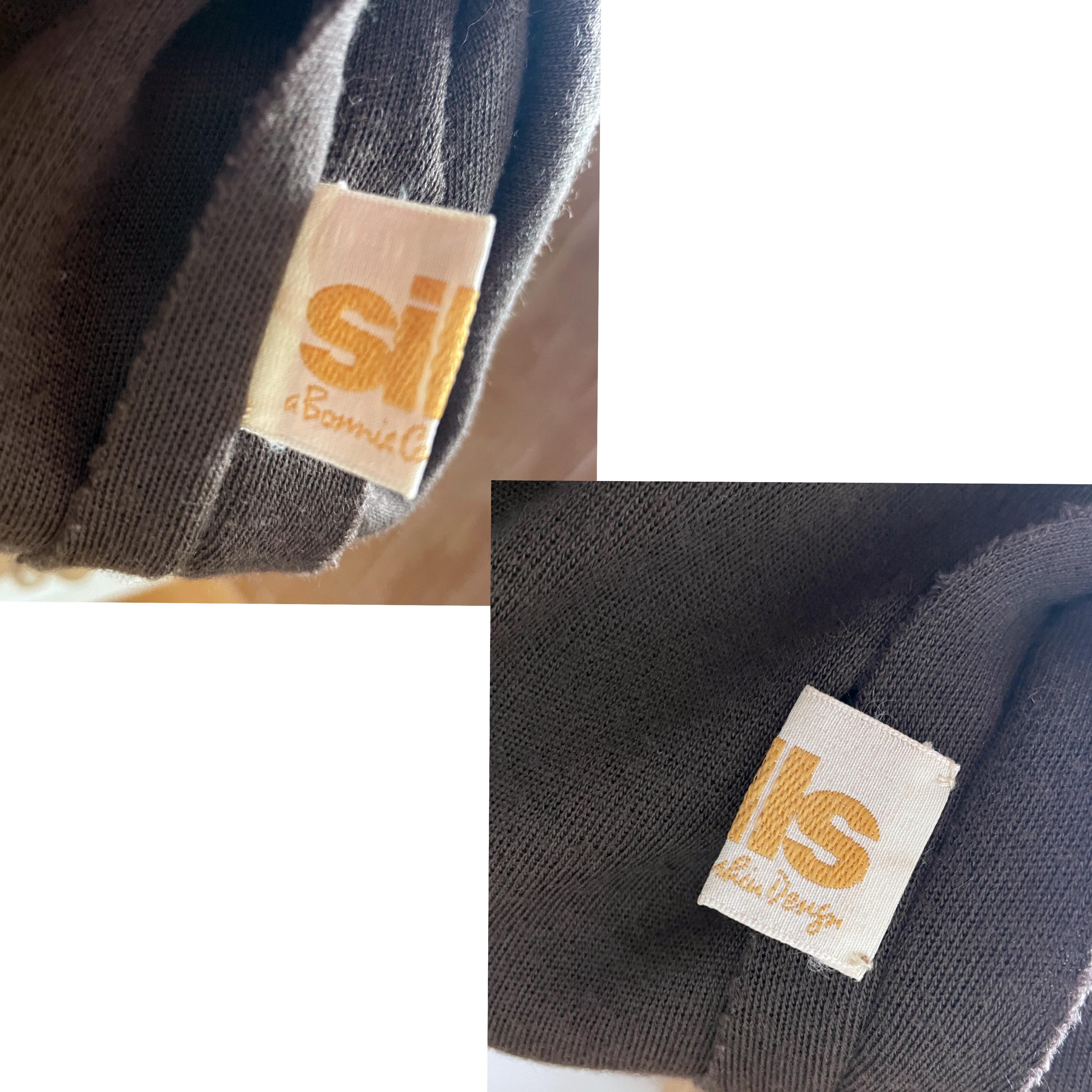 Bonnie Cashin for Sills 1960s Mini Dress Brown Knit Suede Trim Madonna Hood Rare in vendita 9