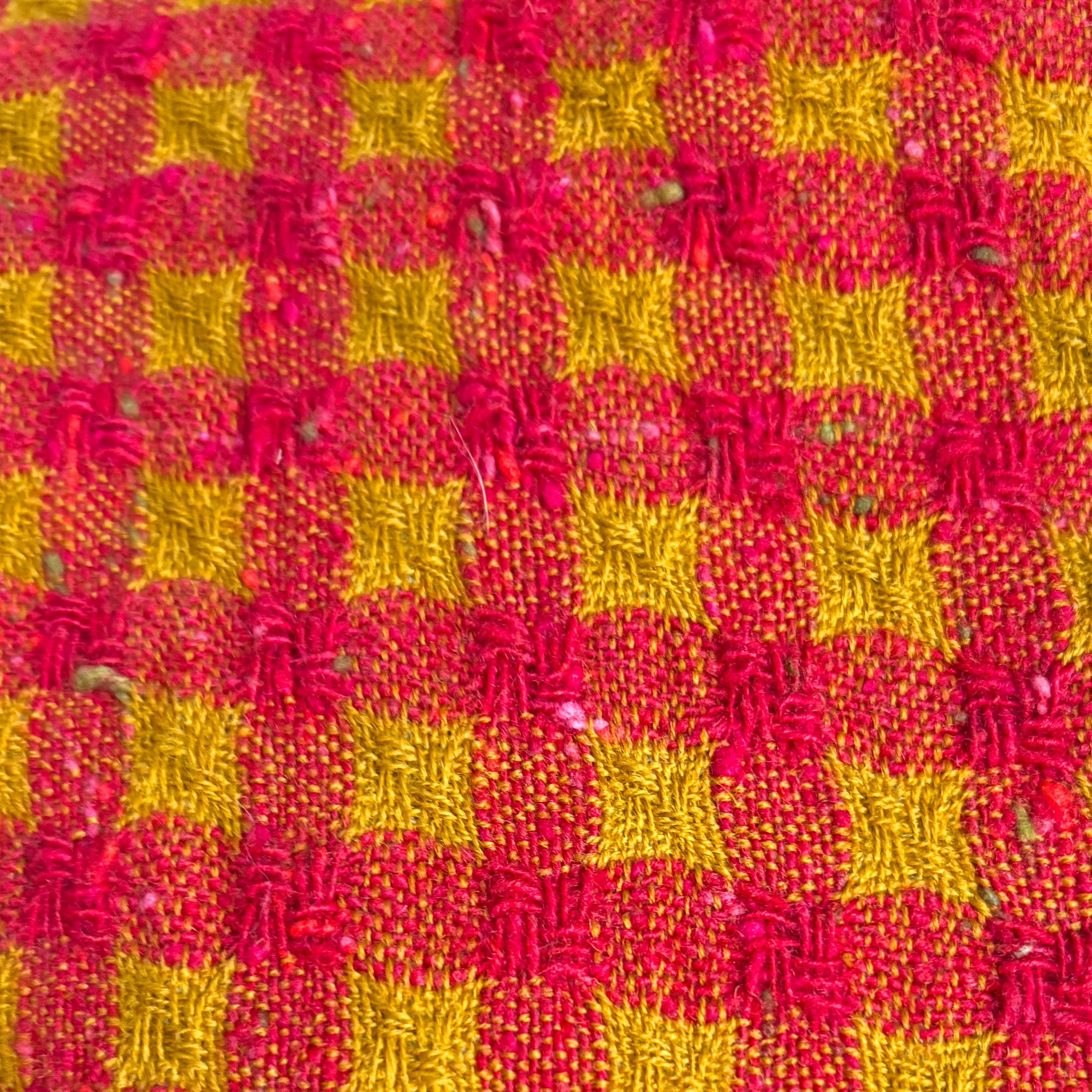 Bonnie Cashin for Sills Abrigo Bolsillo Grande Rosa Cuadros Lana Cal Recorte Cuero Años 60 en venta 1