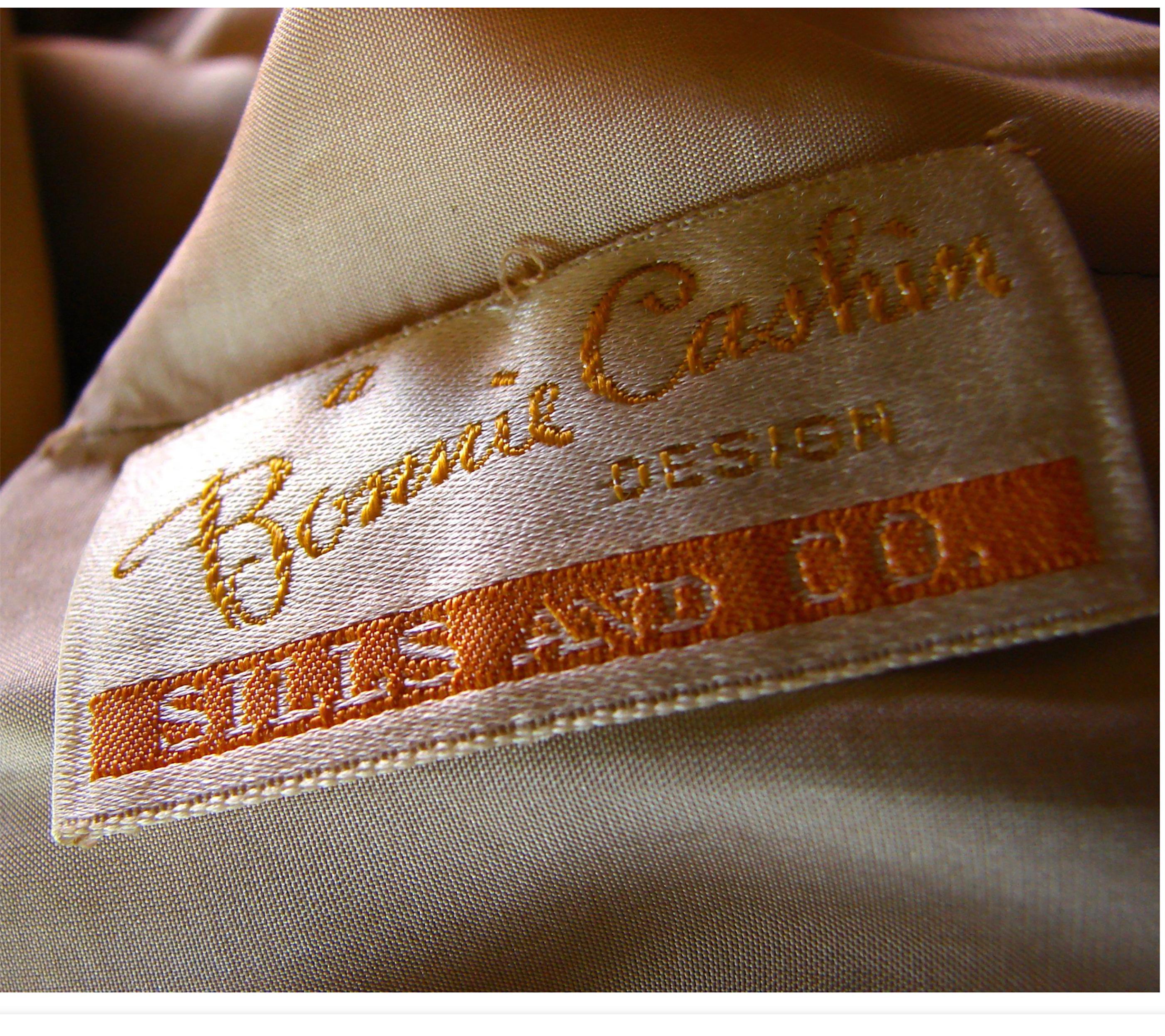 Robe Bonnie Cashin for Sills à manches style kimono en cuir et daim doré rare des années 1960 en vente 5