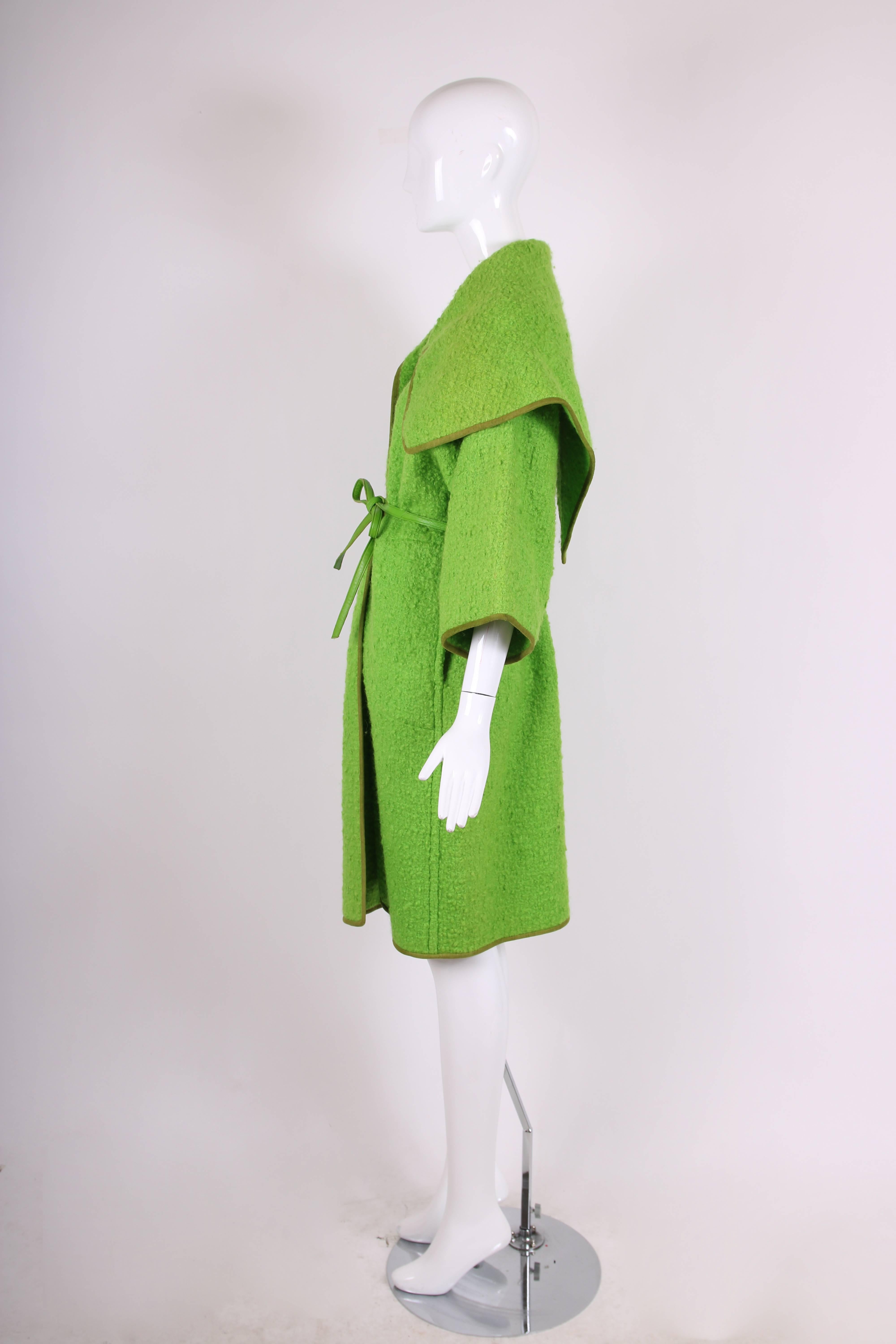 lime green wool coat