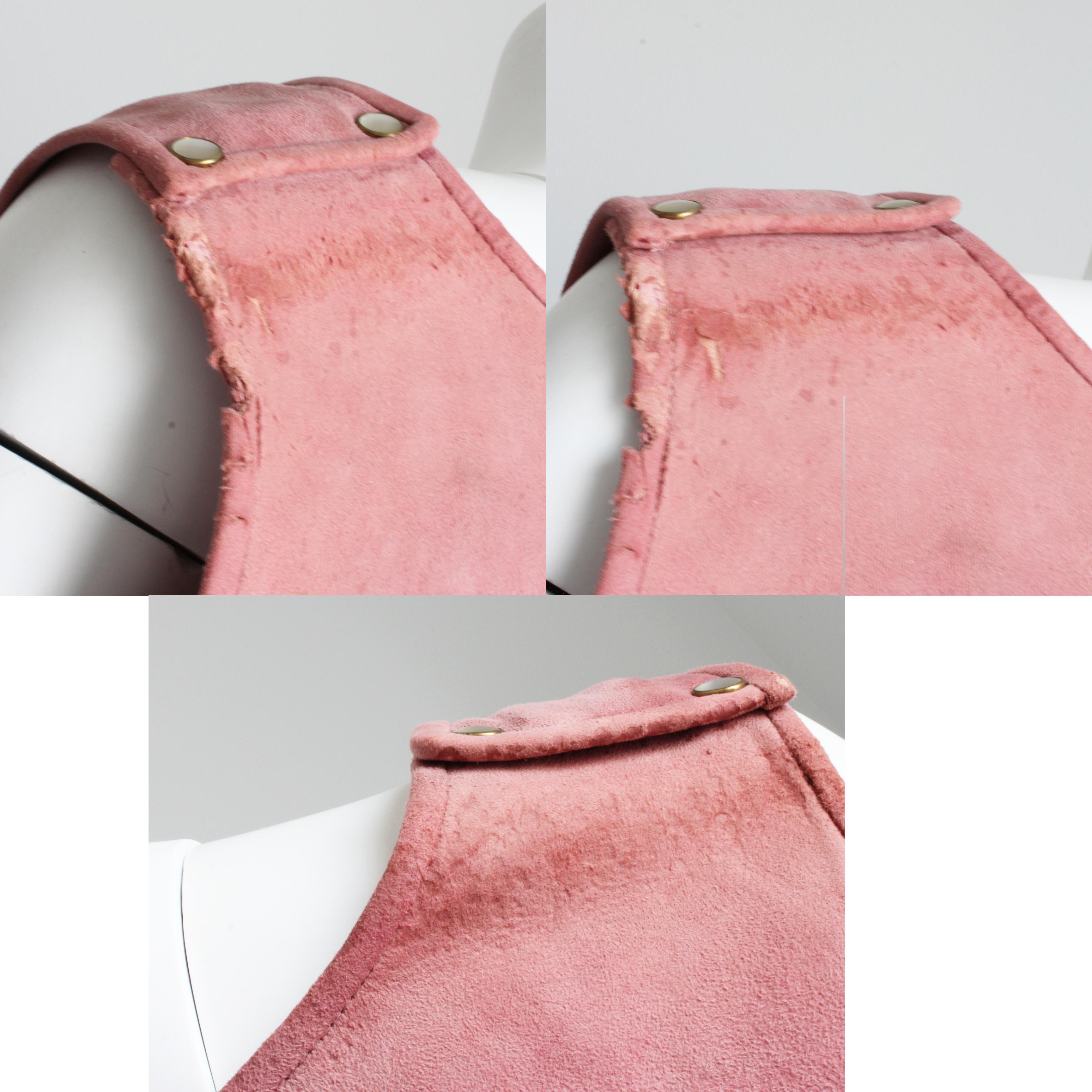 Bonnie Cashin for Sills Pink Suede Skirt Set 3pc Top Skirt and Belt Rare S 1970s For Sale 9