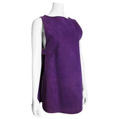 Bonnie Cashin for Sills Suede Tunic Dress Lilac Purple Saks 5th Ave 60s NOS NWT