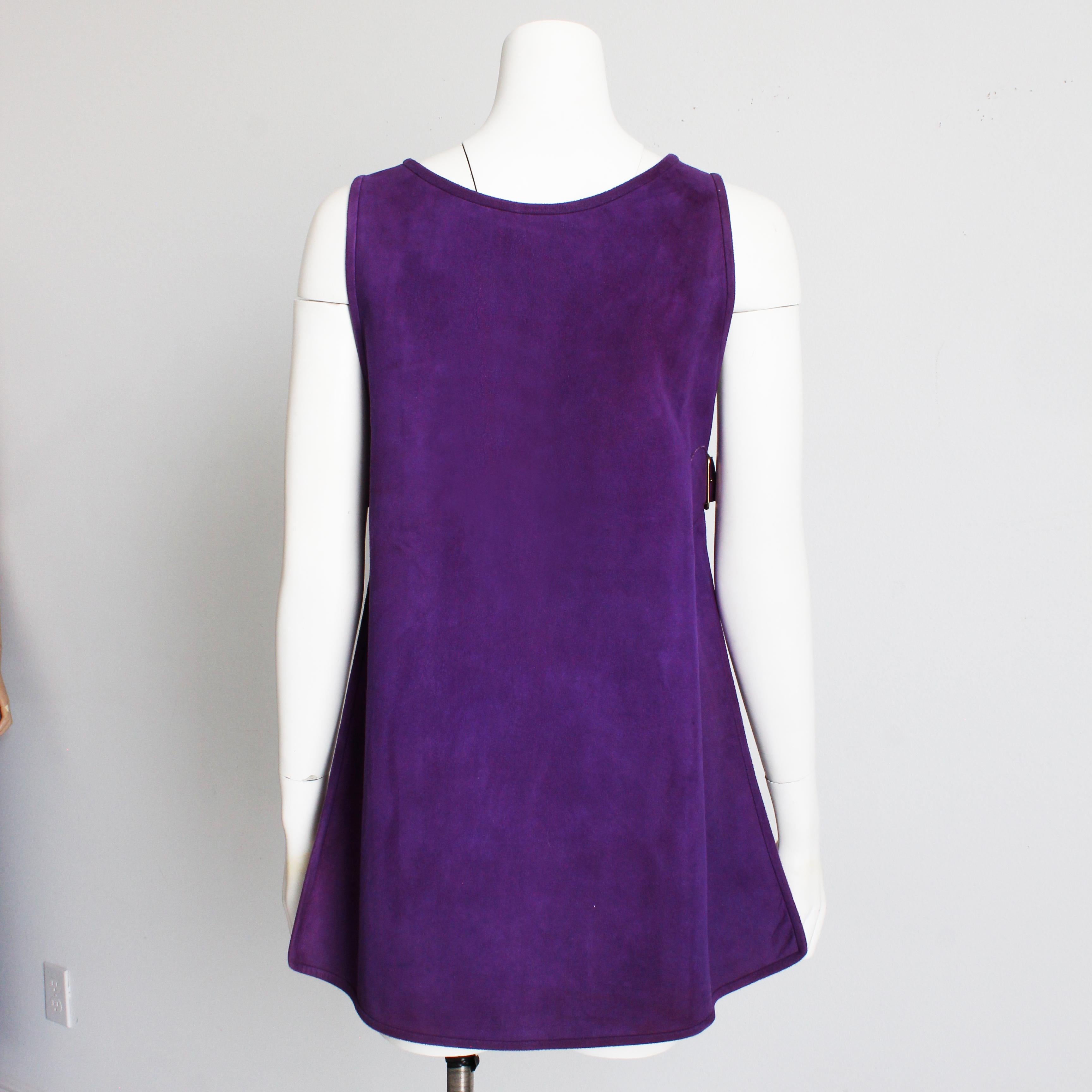 Bonnie Cashin for Sills Tunic Dress Lilac Suede Saks 5th Ave Vintage 60s NOS NWT For Sale 2