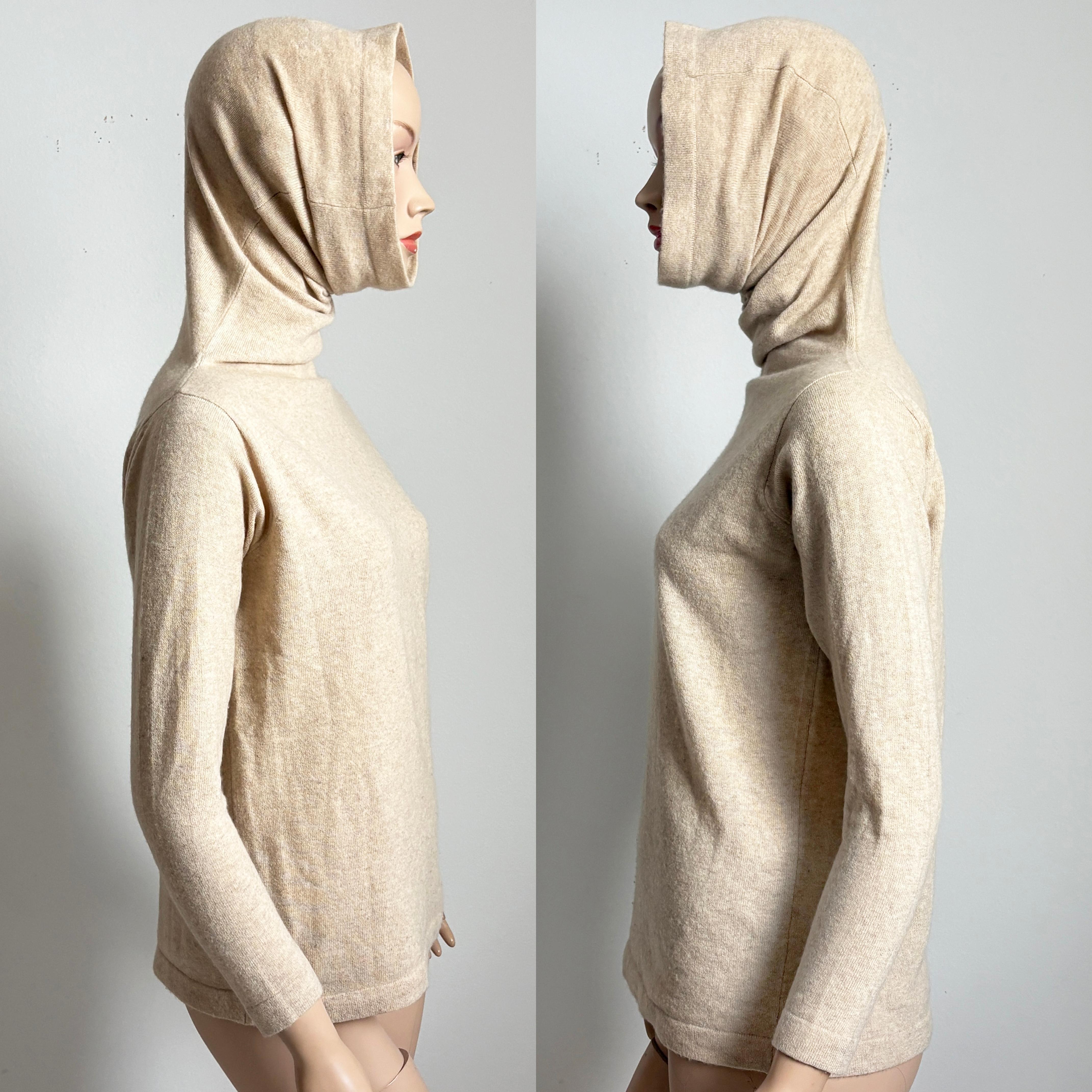 Bonnie Cashin Funnel Neck Sweater Cashmere Oatmeal Tan Lord & Taylor Rare HTF For Sale 1