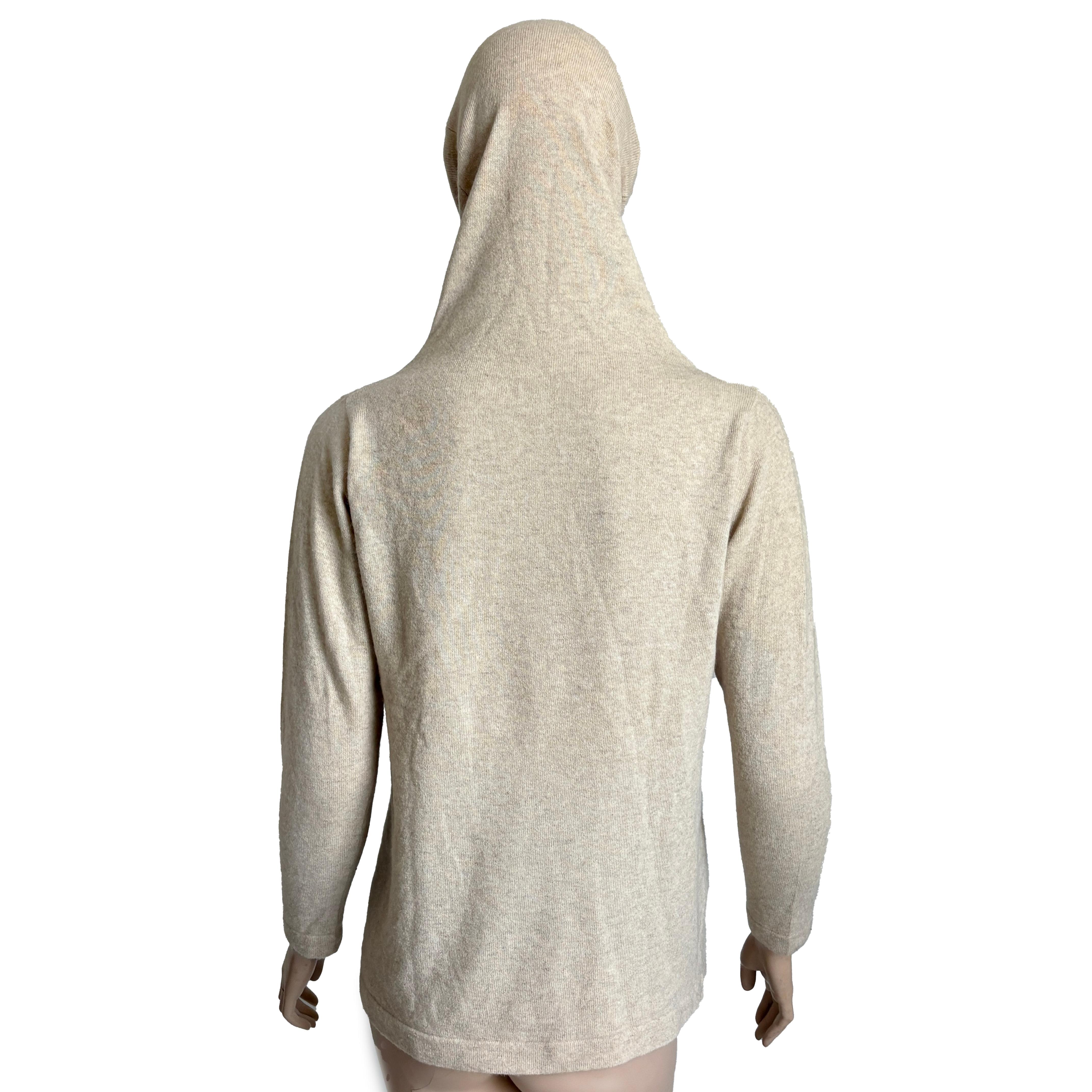Bonnie Cashin Funnel Neck Sweater Cashmere Oatmeal Tan Lord & Taylor Rare HTF For Sale 2