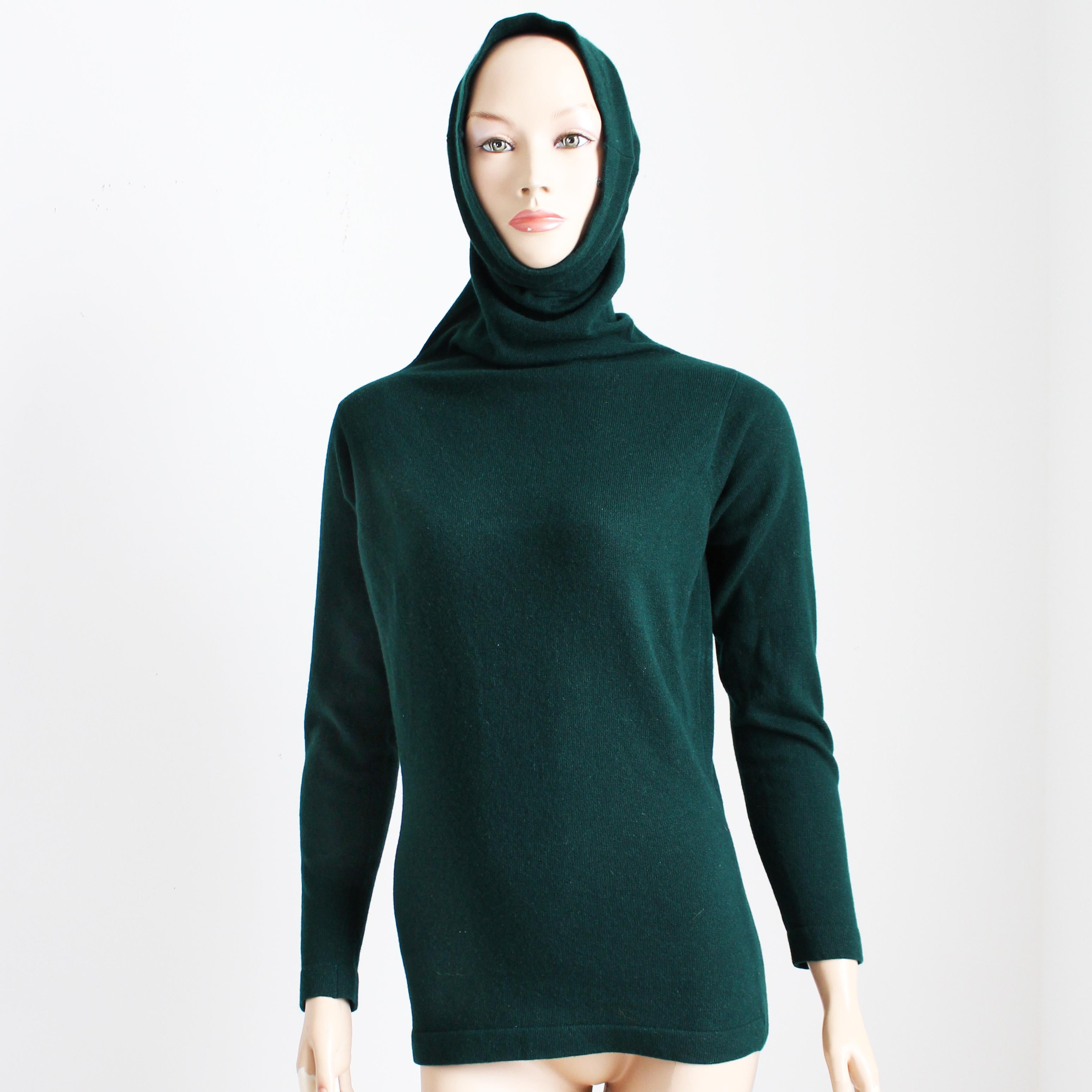 Noir Pull col en cachemire Bonnie Cashin Saks 5th Ave rare et vintage en vente
